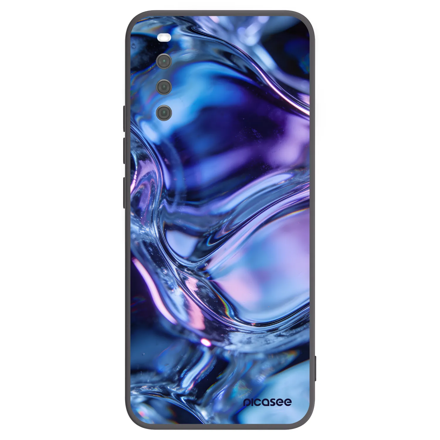 Picasee Μαύρη θήκη σιλικόνης για Sony Xperia 10 III - Iris liquid