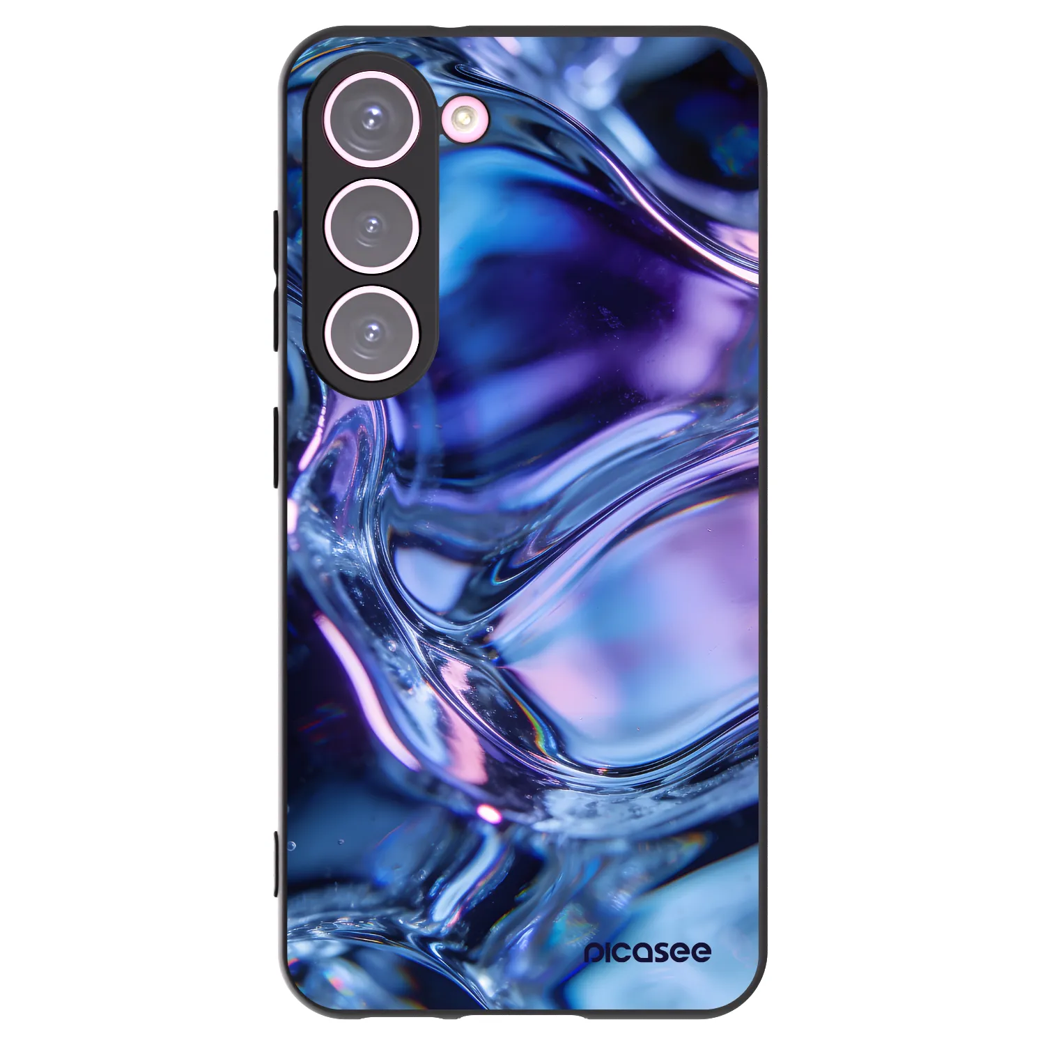 Picasee Μαύρη θήκη σιλικόνης για Samsung Galaxy S23 5G - Iris liquid