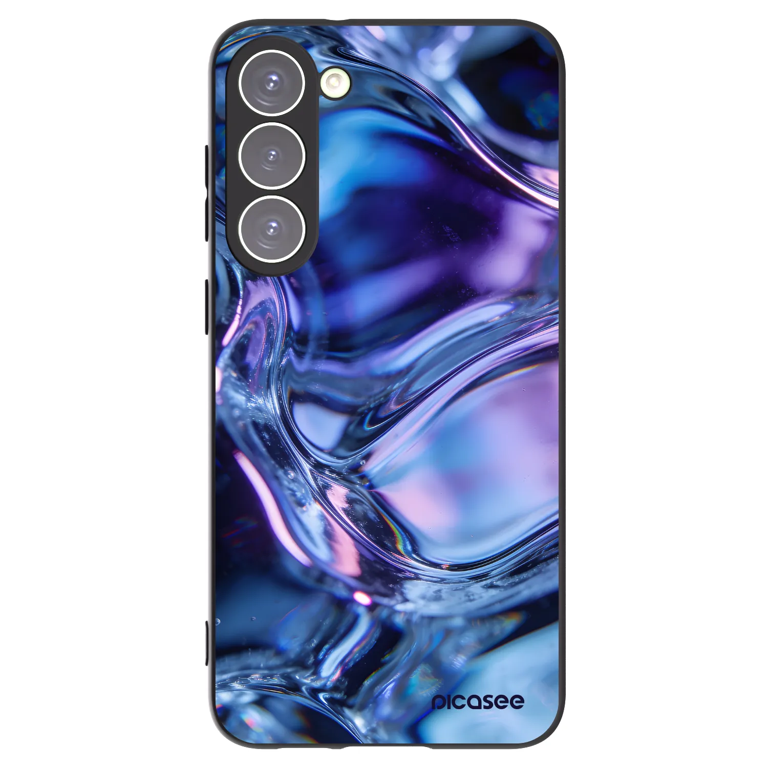 Picasee Μαύρη θήκη σιλικόνης για Samsung Galaxy S23+ 5G - Iris liquid