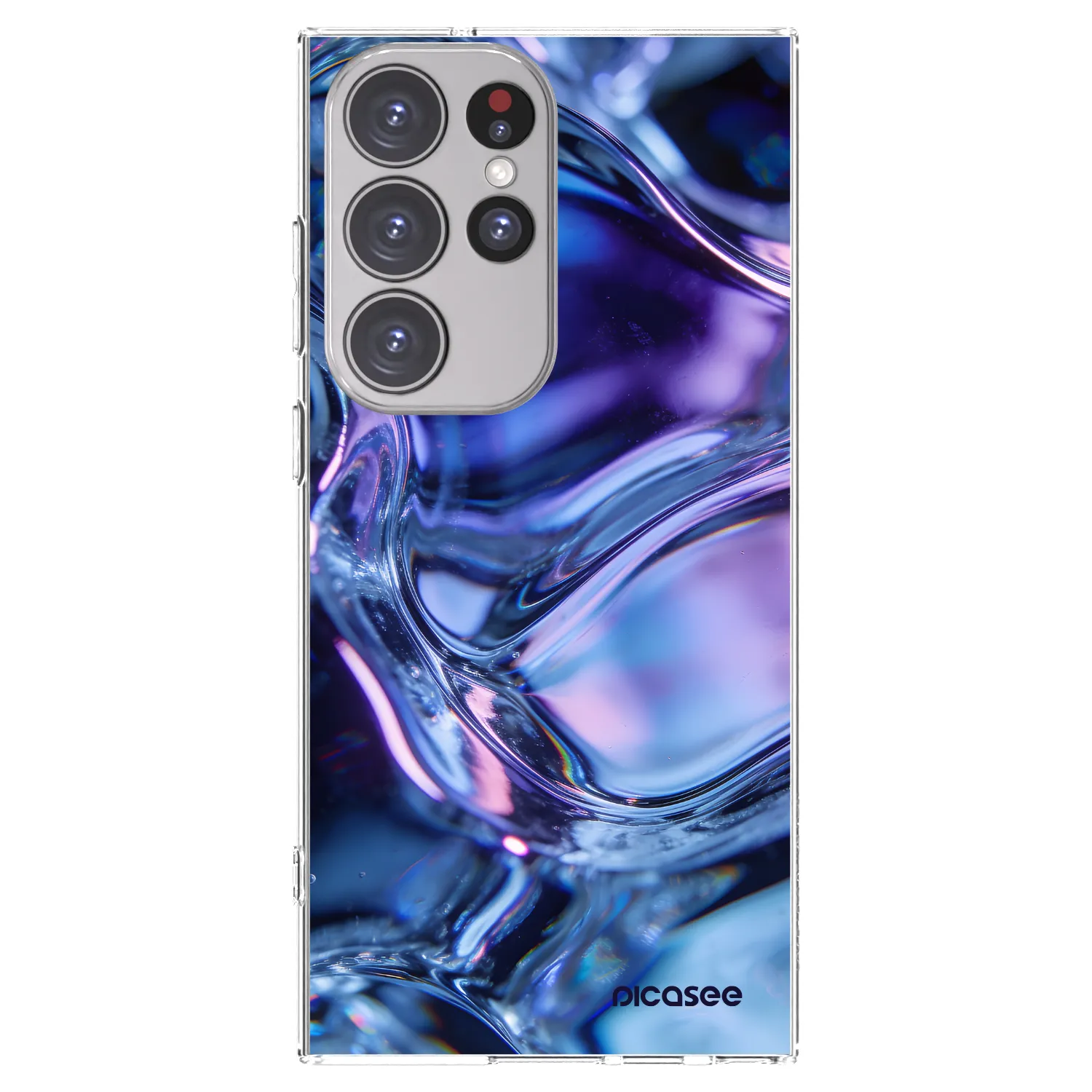 Picasee διαφανής θήκη σιλικόνης Samsung Galaxy S23 Ultra 5G - Iris liquid