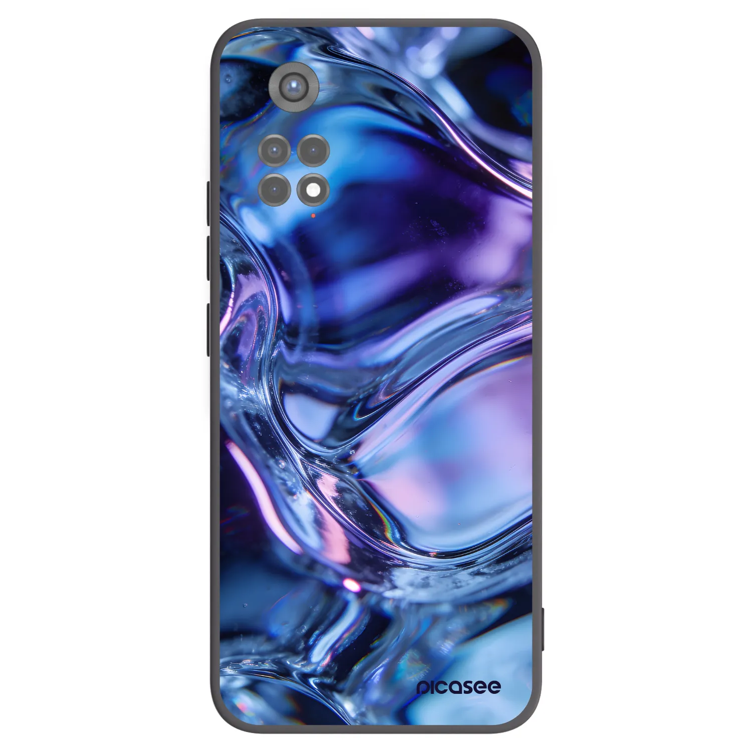 Picasee Μαύρη θήκη σιλικόνης για Xiaomi Redmi Note 11S 5G - Iris liquid