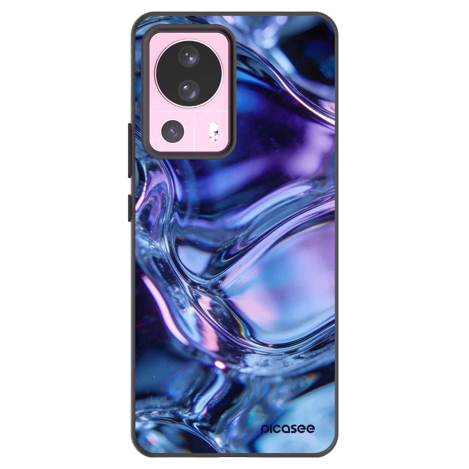 Picasee Μαύρη θήκη σιλικόνης για Xiaomi 13 Lite - Iris liquid