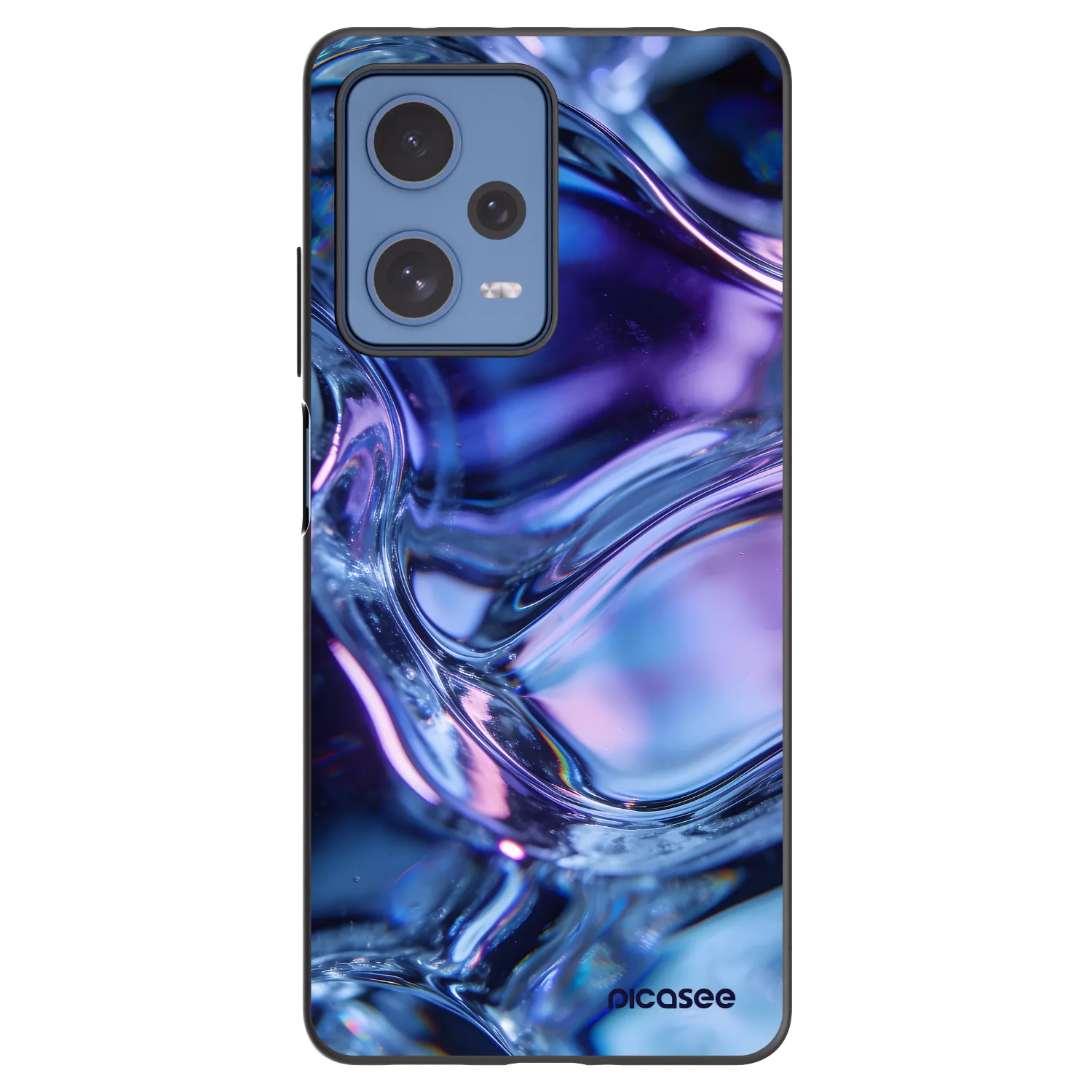 Picasee Μαύρη θήκη σιλικόνης για Xiaomi Redmi Note 12 Pro 5G - Iris liquid