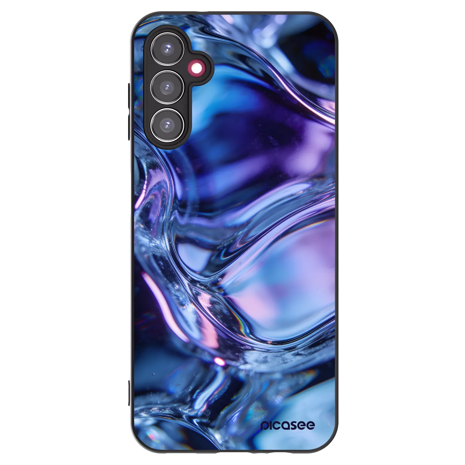 Picasee Μαύρη θήκη σιλικόνης για Samsung Galaxy A14 4G A145R - Iris liquid