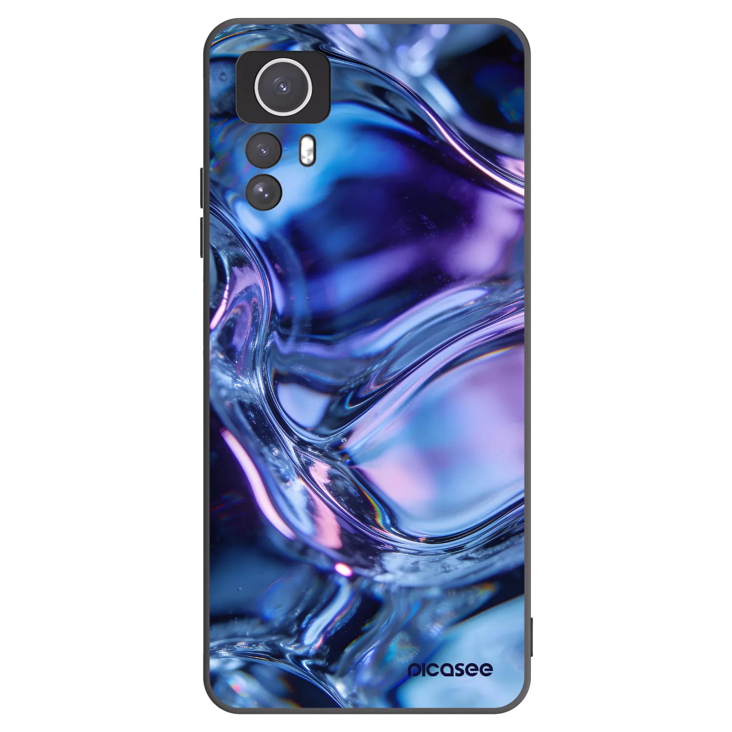 Picasee Μαύρη θήκη σιλικόνης για Xiaomi Redmi Note 12S - Iris liquid