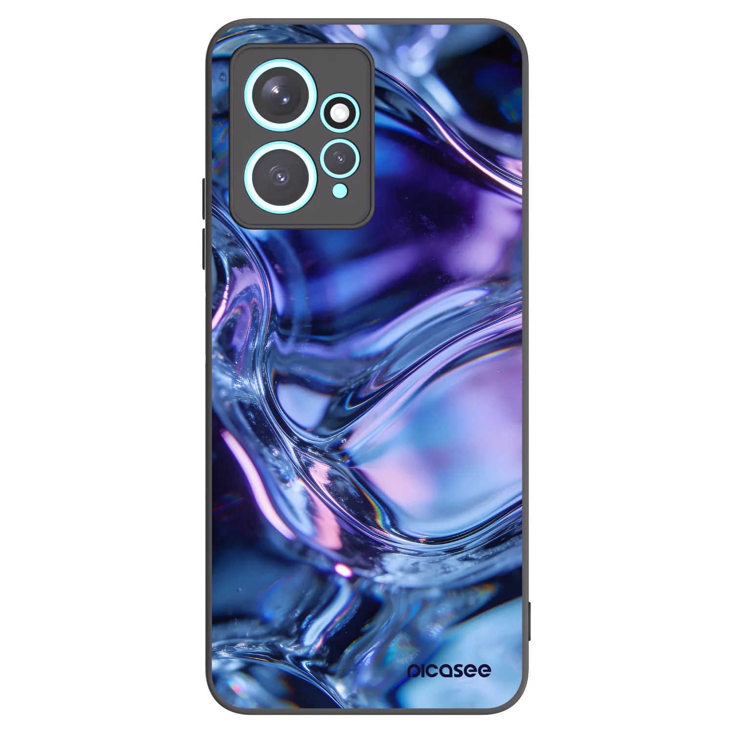 Picasee Μαύρη θήκη σιλικόνης για Xiaomi Redmi Note 12 4G - Iris liquid