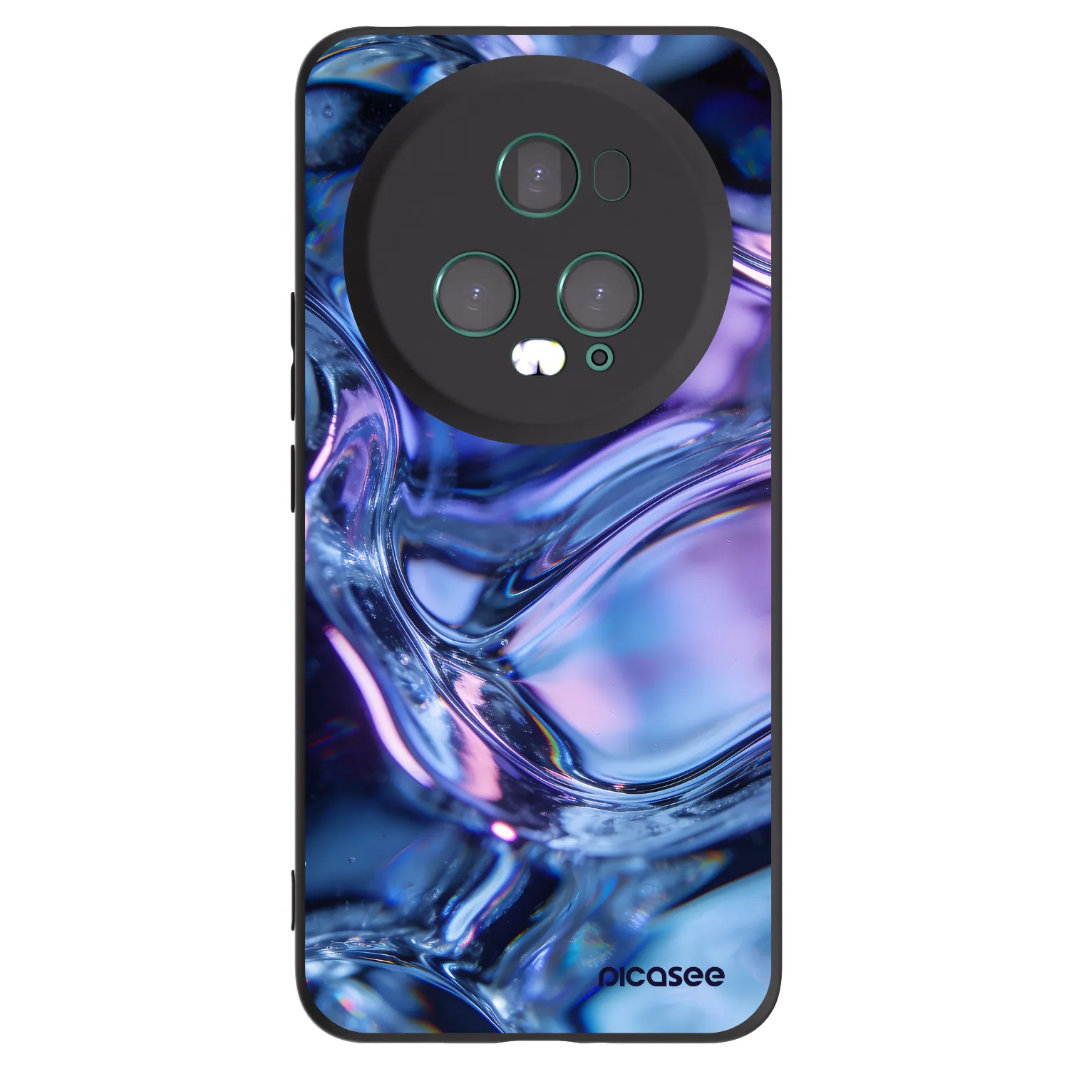 Picasee Μαύρη θήκη σιλικόνης για Honor Magic5 Pro - Iris liquid