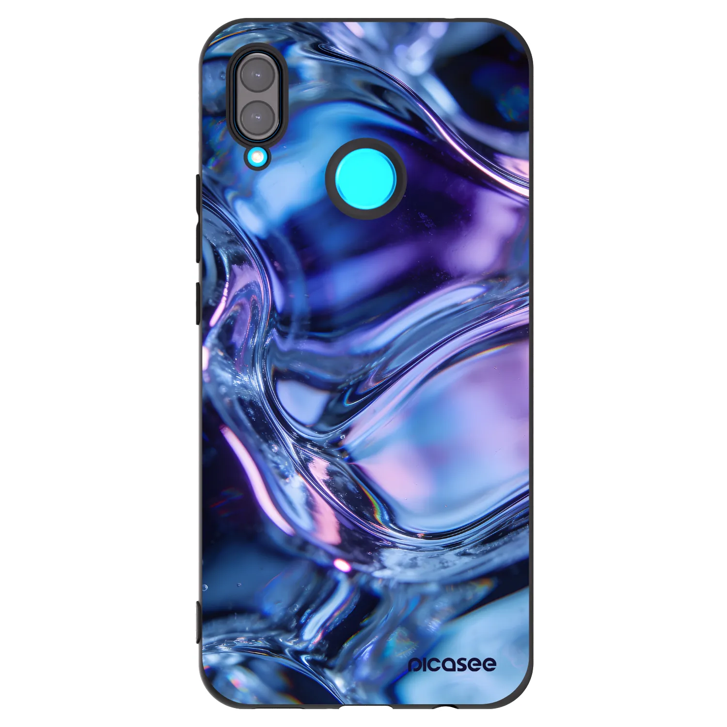 Picasee Μαύρη θήκη σιλικόνης για Huawei Nova 3 - Iris liquid
