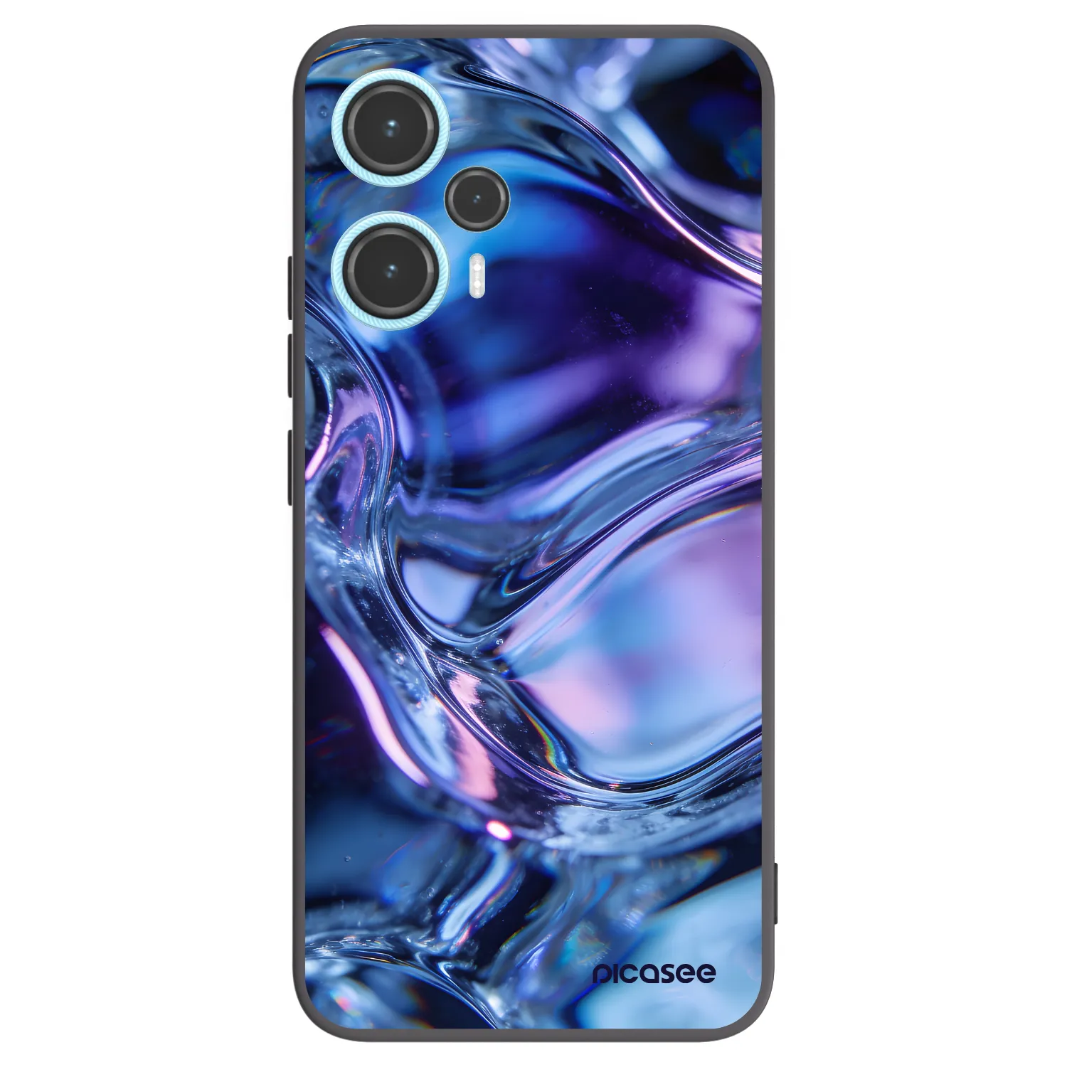Picasee Μαύρη θήκη σιλικόνης για Xiaomi Poco F5 - Iris liquid