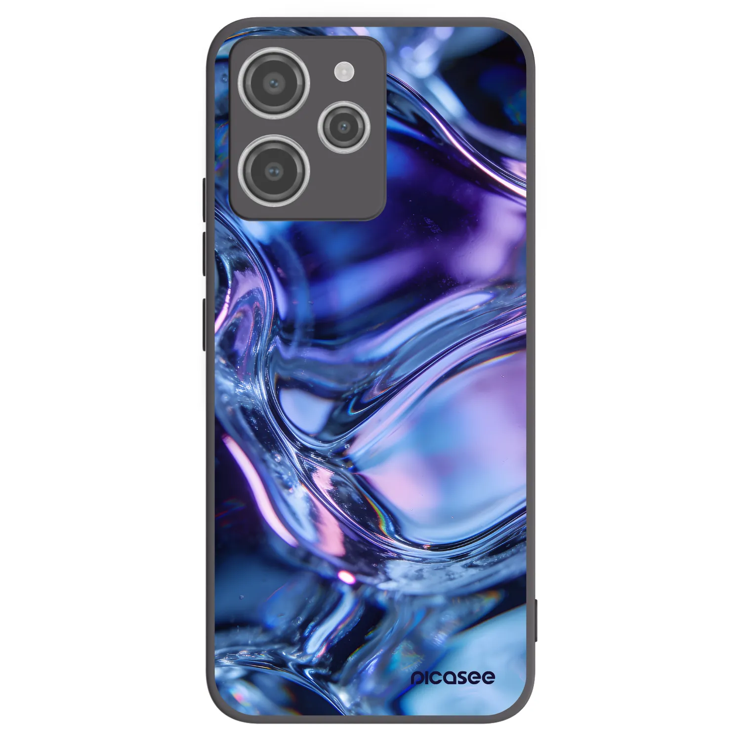 Picasee Μαύρη θήκη σιλικόνης για Xiaomi Redmi 12 4G - Iris liquid