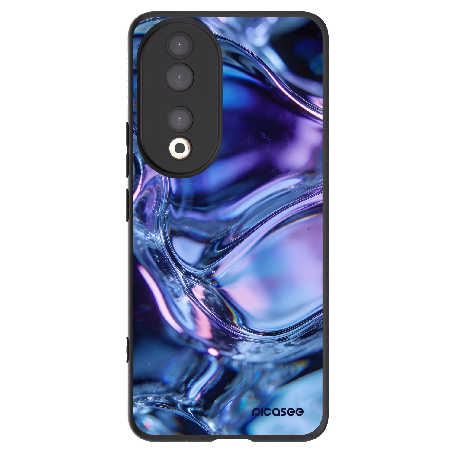 Picasee Μαύρη θήκη σιλικόνης για Honor 90 5G - Iris liquid