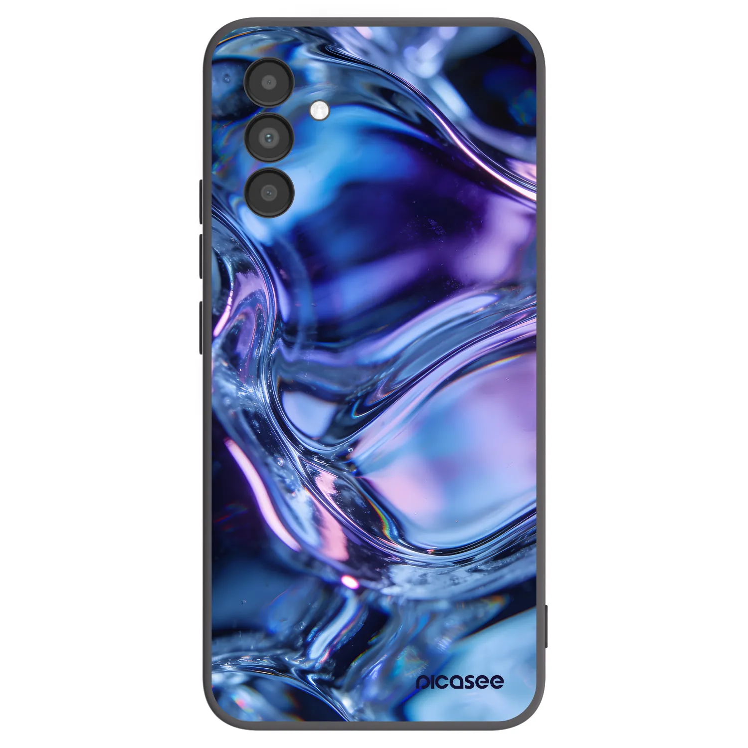 Picasee Μαύρη θήκη σιλικόνης για Samsung Galaxy A04s A047F - Iris liquid