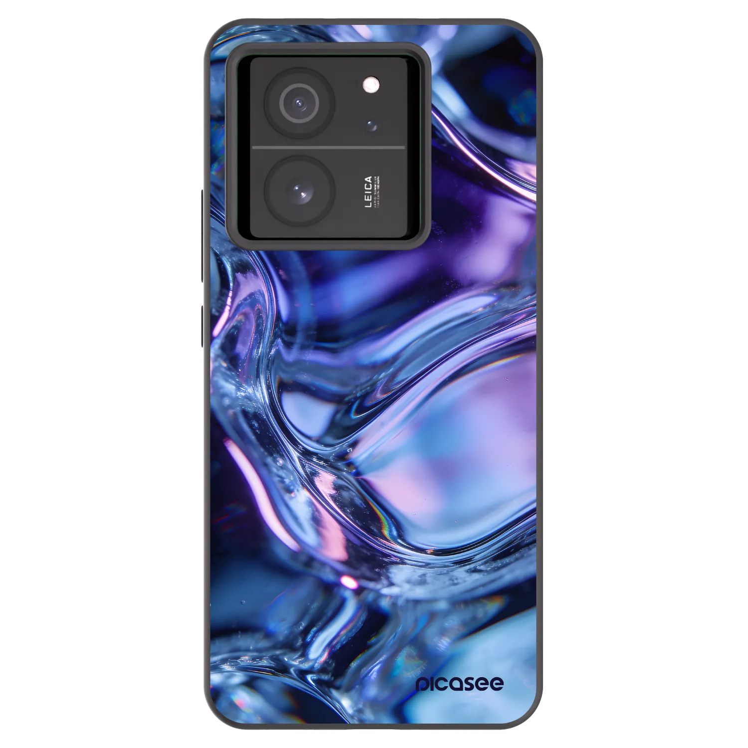 Picasee Μαύρη θήκη σιλικόνης για Xiaomi 13T - Iris liquid