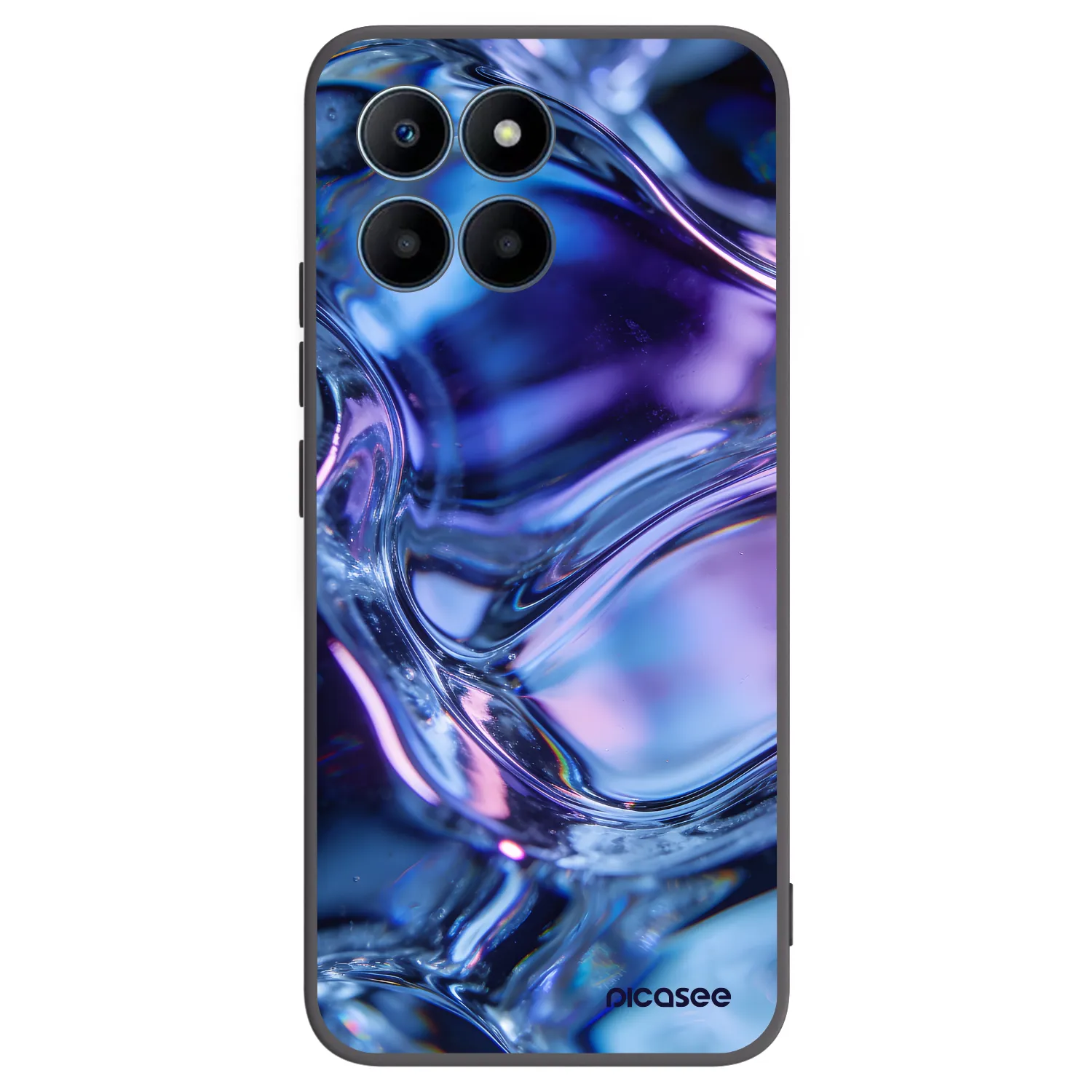 Picasee Μαύρη θήκη σιλικόνης για Honor 70 Lite - Iris liquid