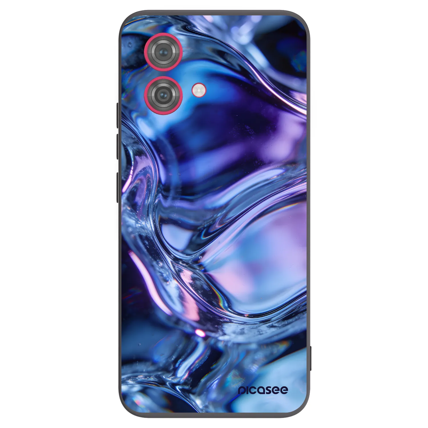Picasee Μαύρη θήκη σιλικόνης για Motorola Moto G84 5G - Iris liquid