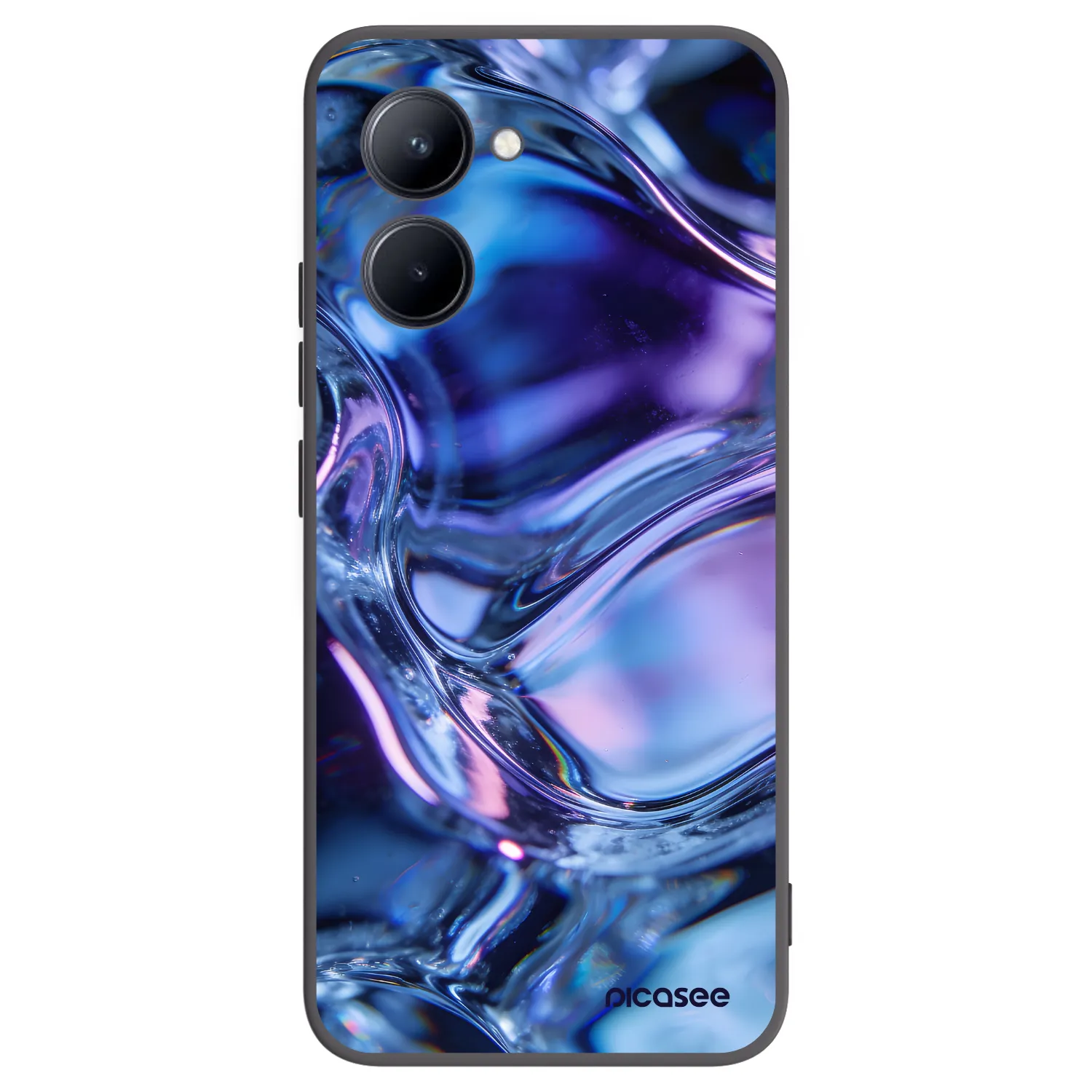 Picasee Μαύρη θήκη σιλικόνης για Realme C33 (2023) - Iris liquid
