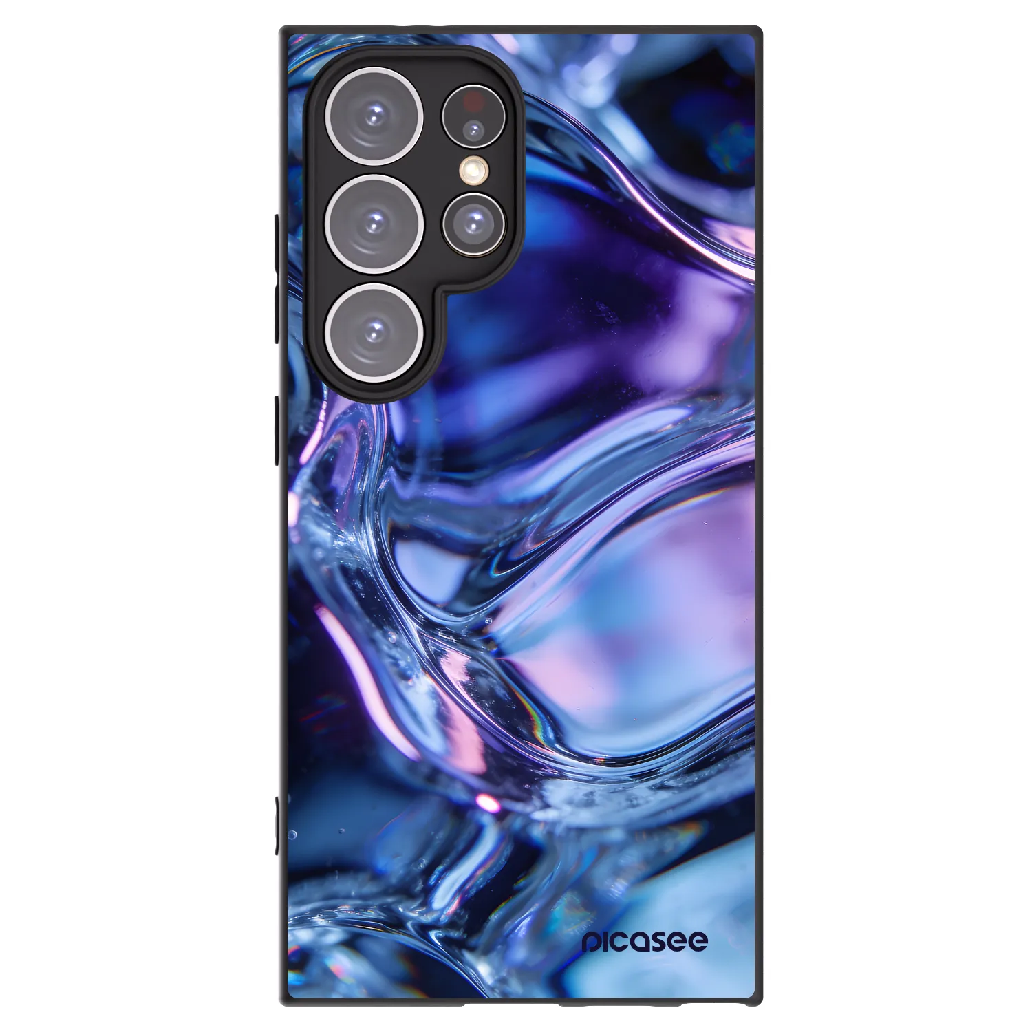 Picasee Μαύρη θήκη σιλικόνης για Samsung Galaxy S24 Ultra S928B 5G - Iris liquid