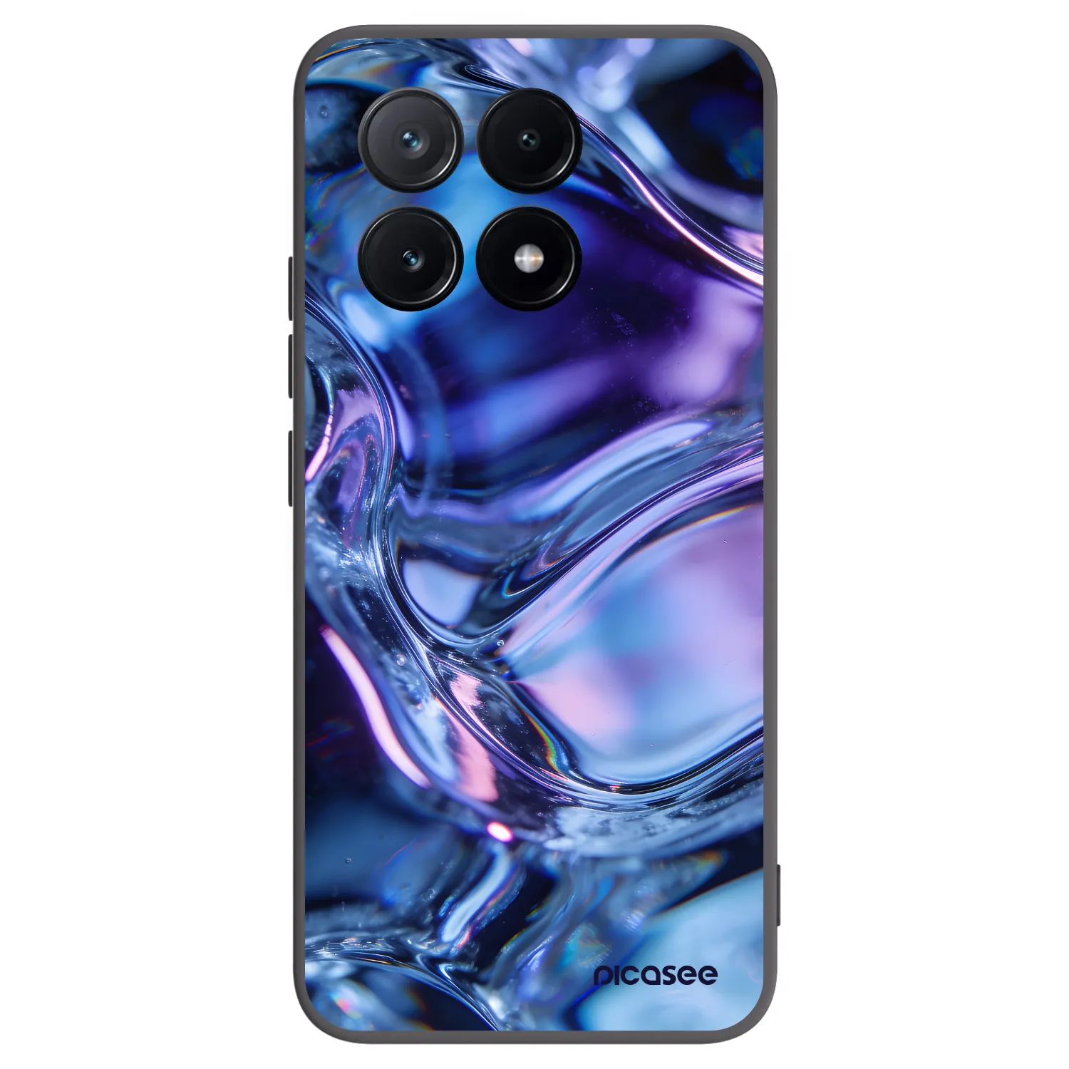Picasee Μαύρη θήκη σιλικόνης για Xiaomi Poco X6 Pro - Iris liquid