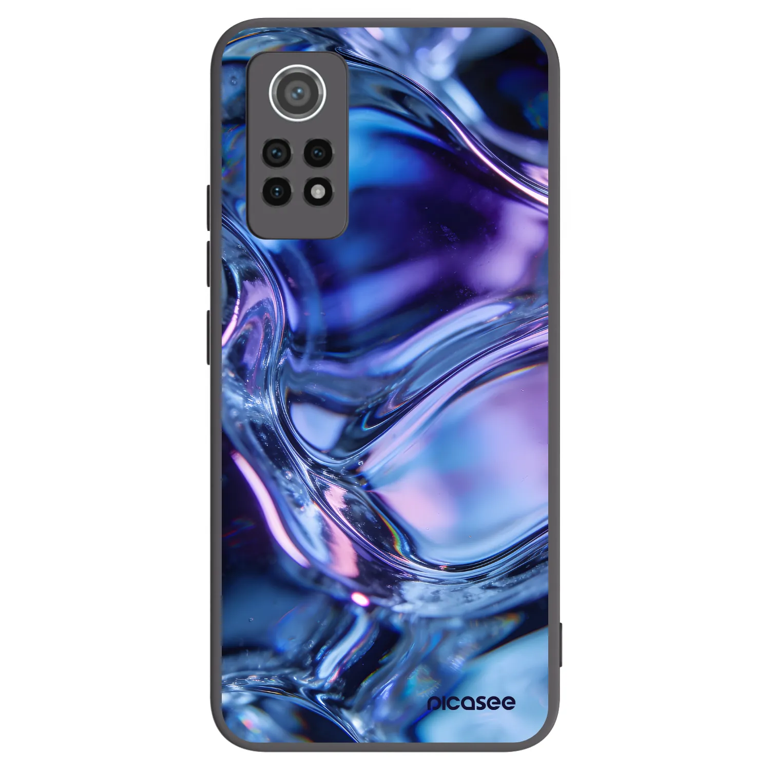 Picasee Μαύρη θήκη σιλικόνης για Xiaomi Redmi Note 12 Pro 4G - Iris liquid