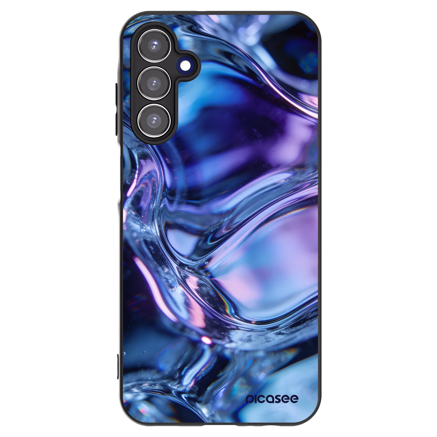 Picasee Μαύρη θήκη σιλικόνης για Samsung Galaxy A15 A156B 5G - Iris liquid