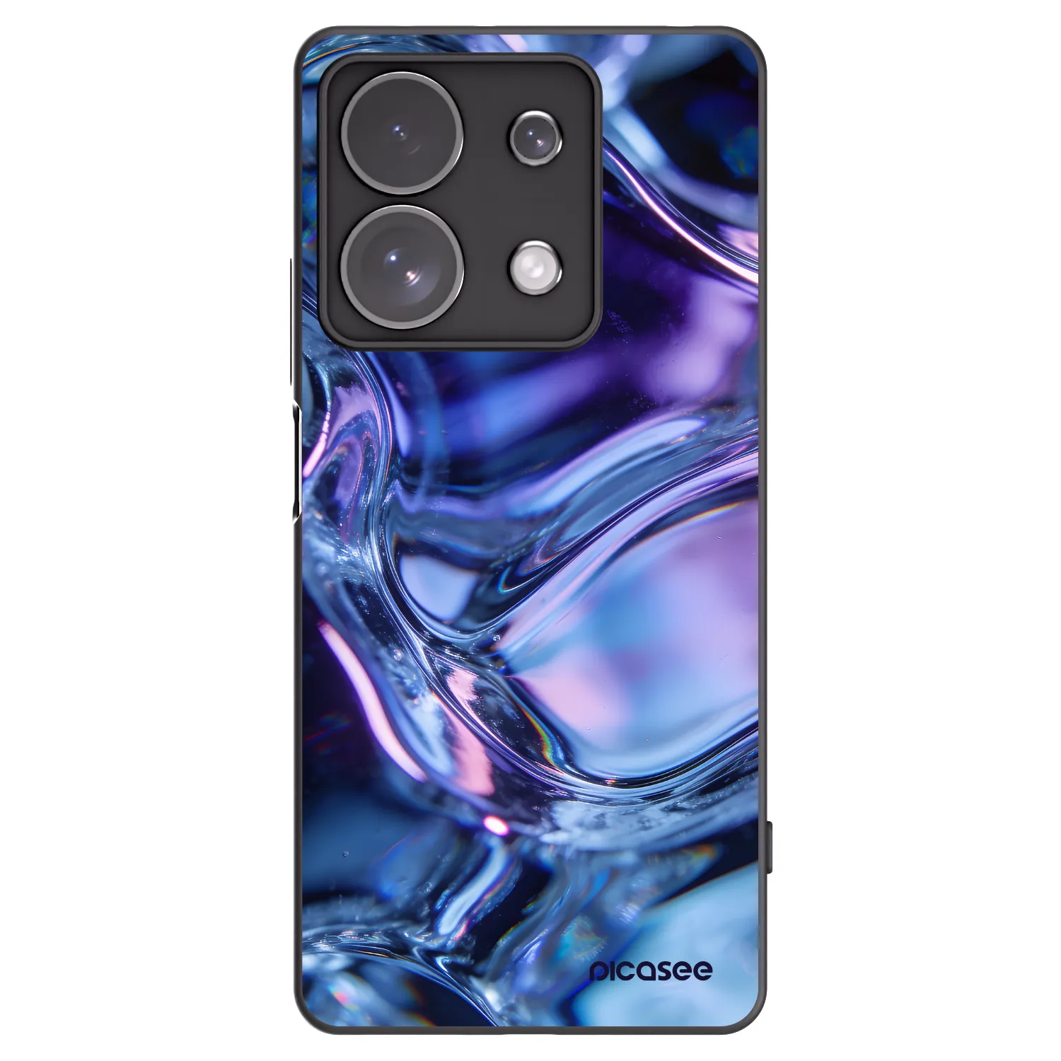 Picasee Μαύρη θήκη σιλικόνης για Xiaomi Redmi Note 13 Pro 4G - Iris liquid