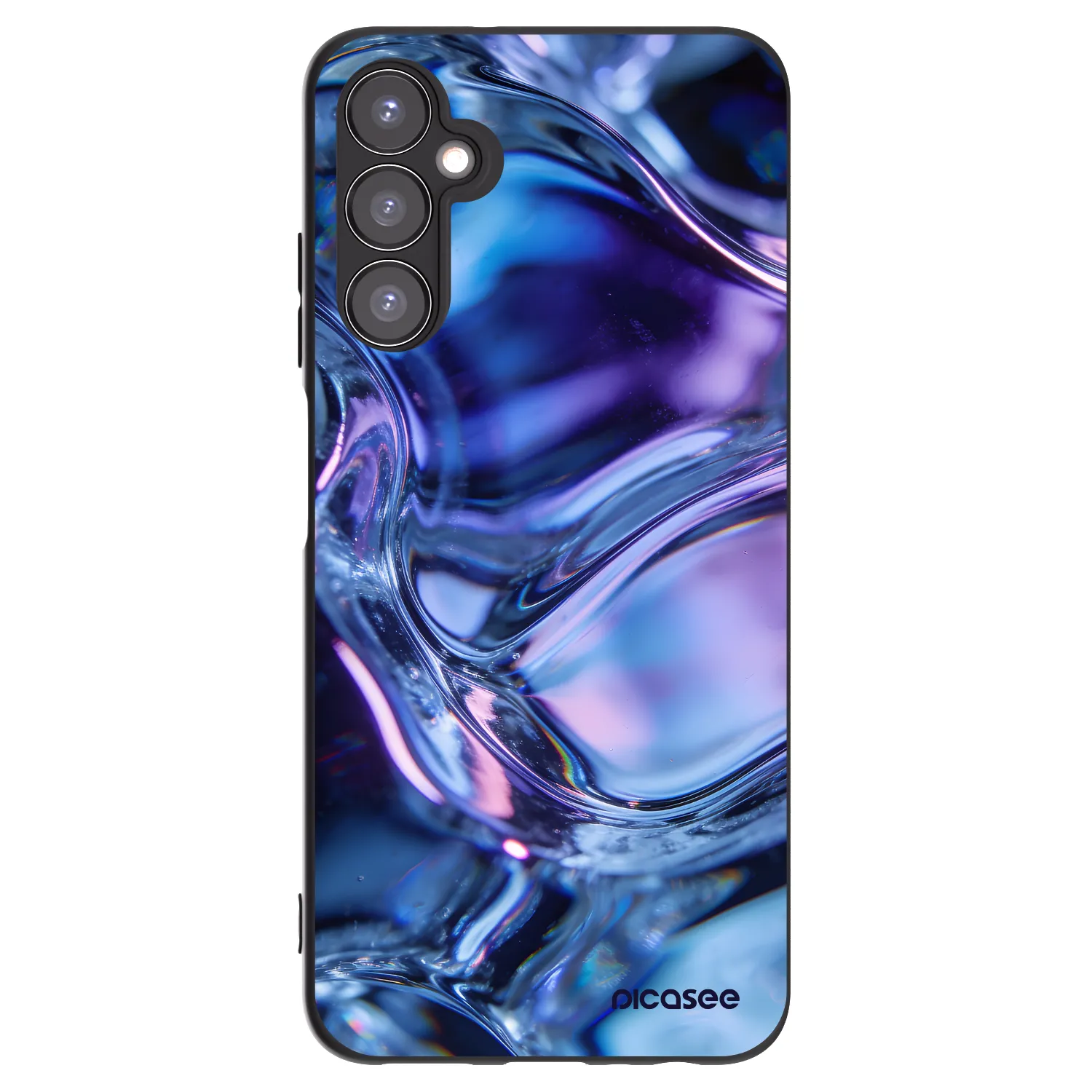 Picasee Μαύρη θήκη σιλικόνης για Samsung Galaxy A05s A057G - Iris liquid