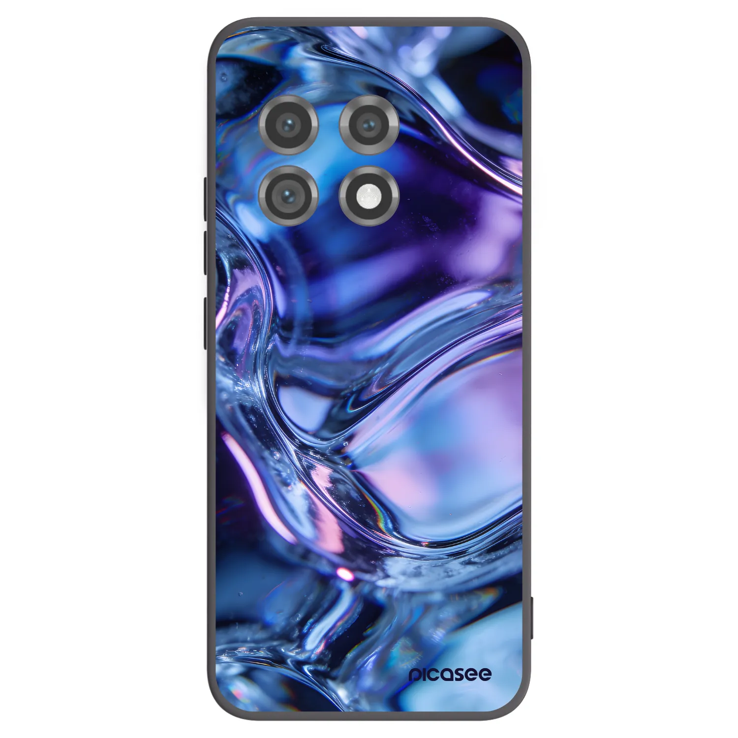 Picasee Μαύρη θήκη σιλικόνης για OnePlus 11 5G - Iris liquid