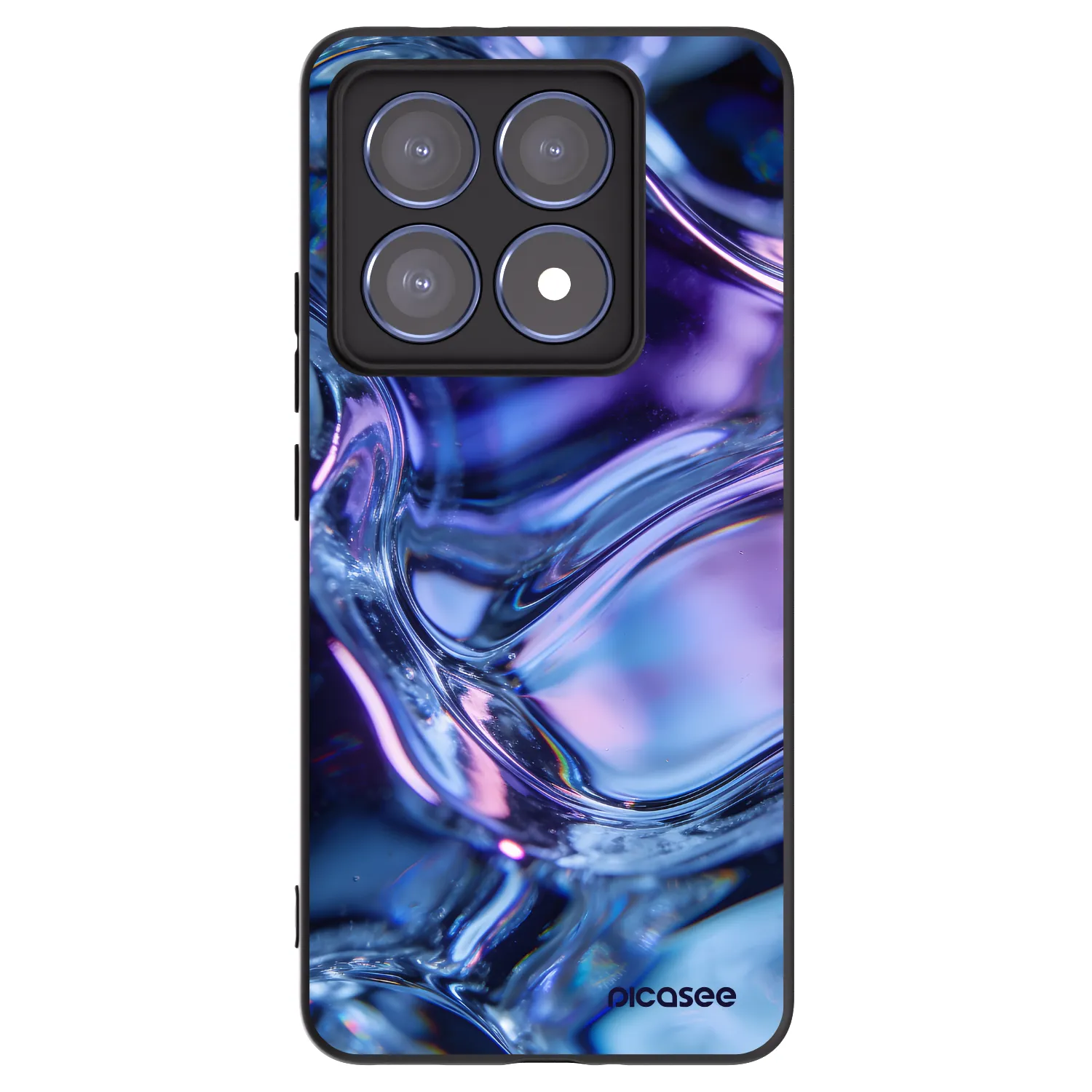 Picasee Μαύρη θήκη σιλικόνης για Xiaomi 14T Pro - Iris liquid