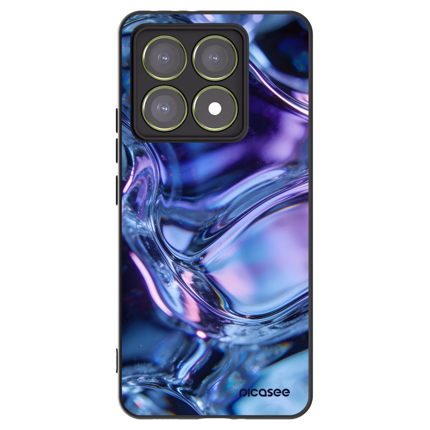 Picasee Μαύρη θήκη σιλικόνης για Xiaomi 14T - Iris liquid