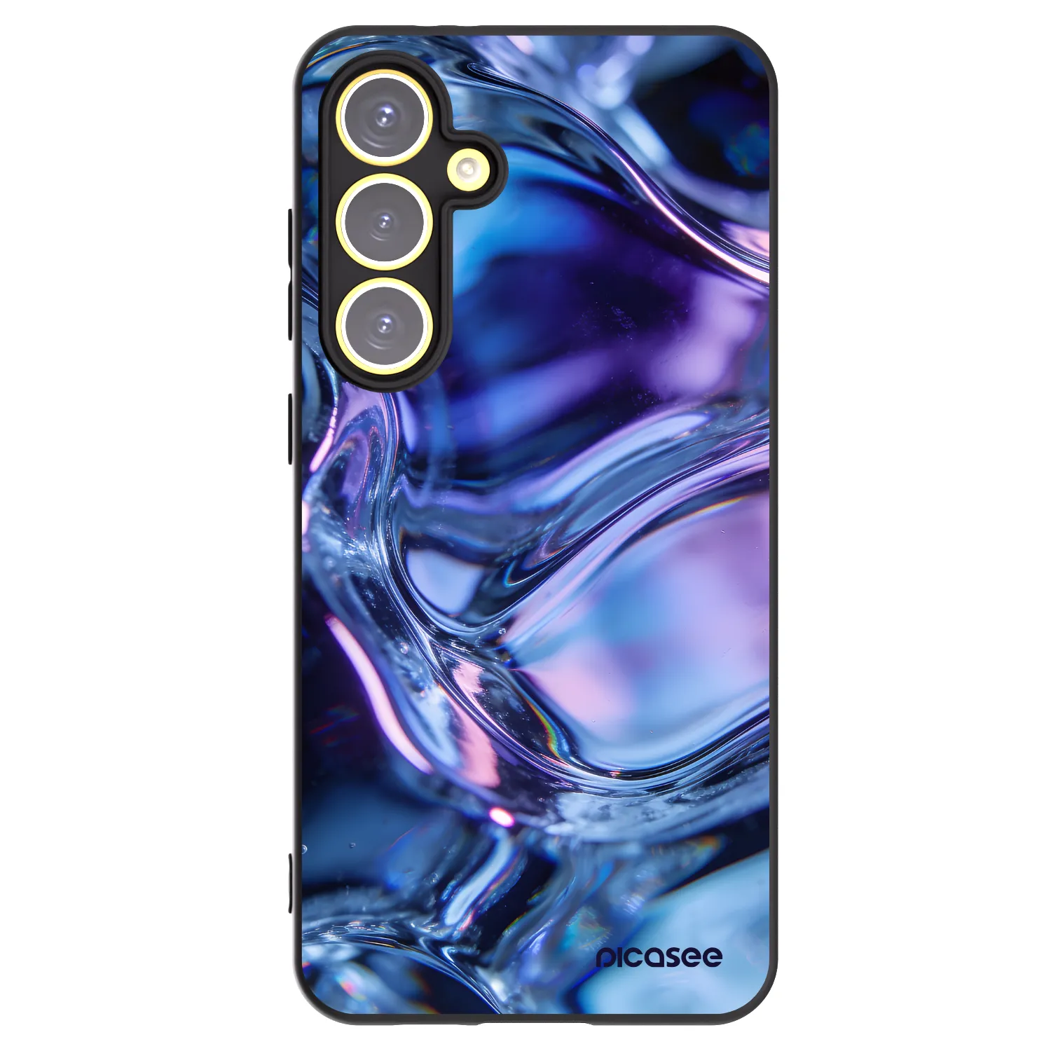Picasee Μαύρη θήκη σιλικόνης για Samsung Galaxy S24 FE S721B - Iris liquid