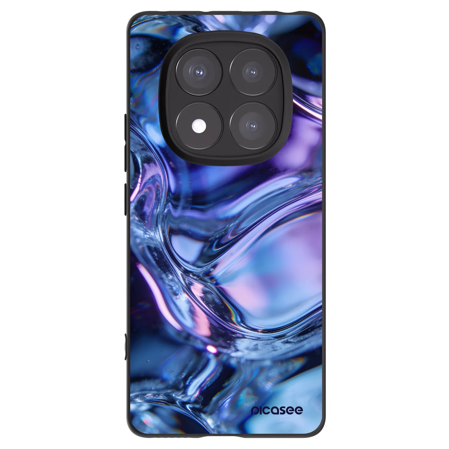 Picasee Μαύρη θήκη σιλικόνης για Xiaomi Redmi Note 14 Pro 5G - Iris liquid