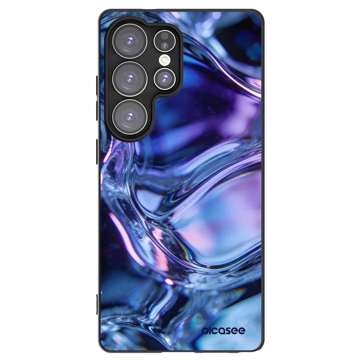 Picasee Μαύρη θήκη σιλικόνης για Samsung Galaxy S25 Ultra 5G - Iris liquid
