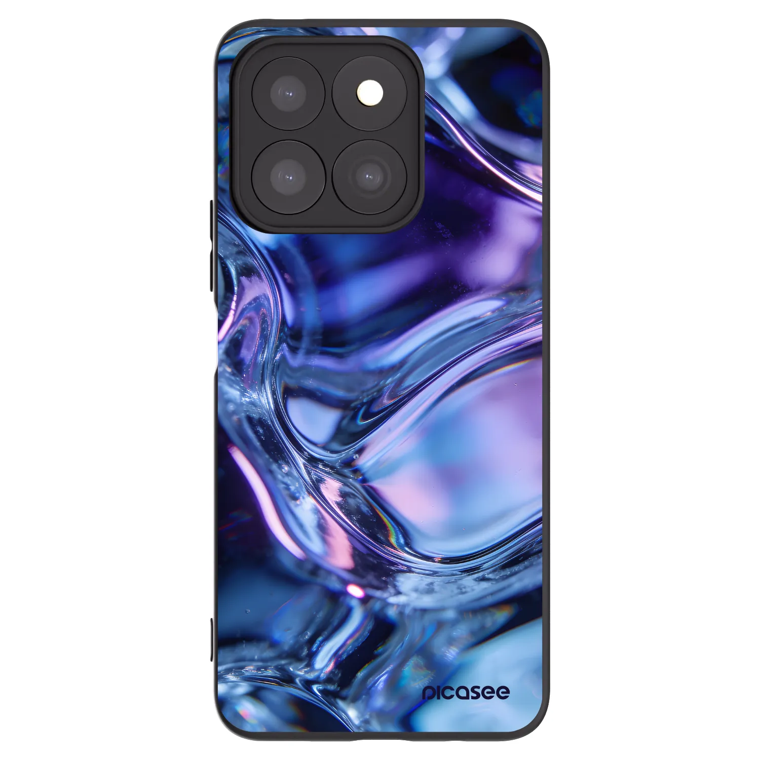 Picasee Μαύρη θήκη σιλικόνης για Honor X8c - Iris liquid
