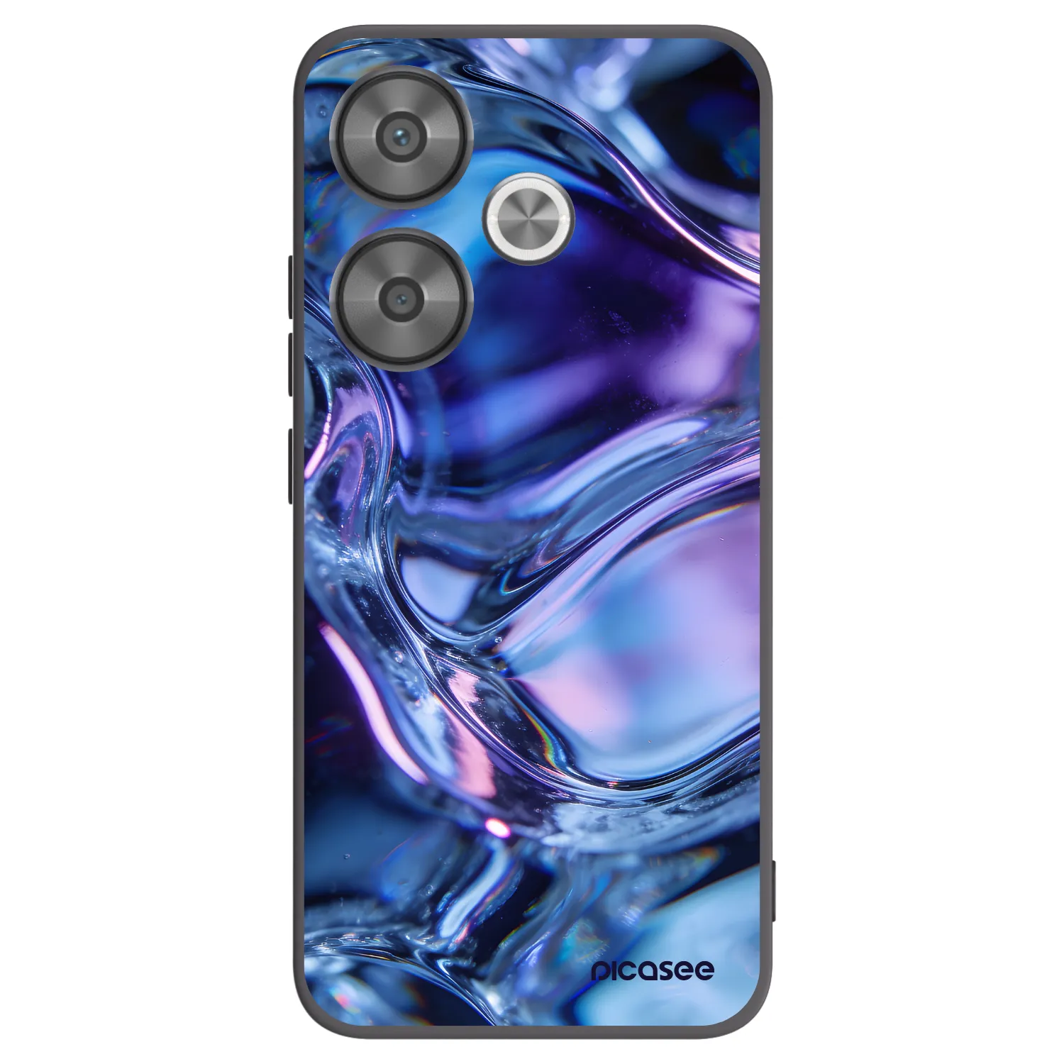 Picasee Μαύρη θήκη σιλικόνης για Xiaomi Poco F6 - Iris liquid