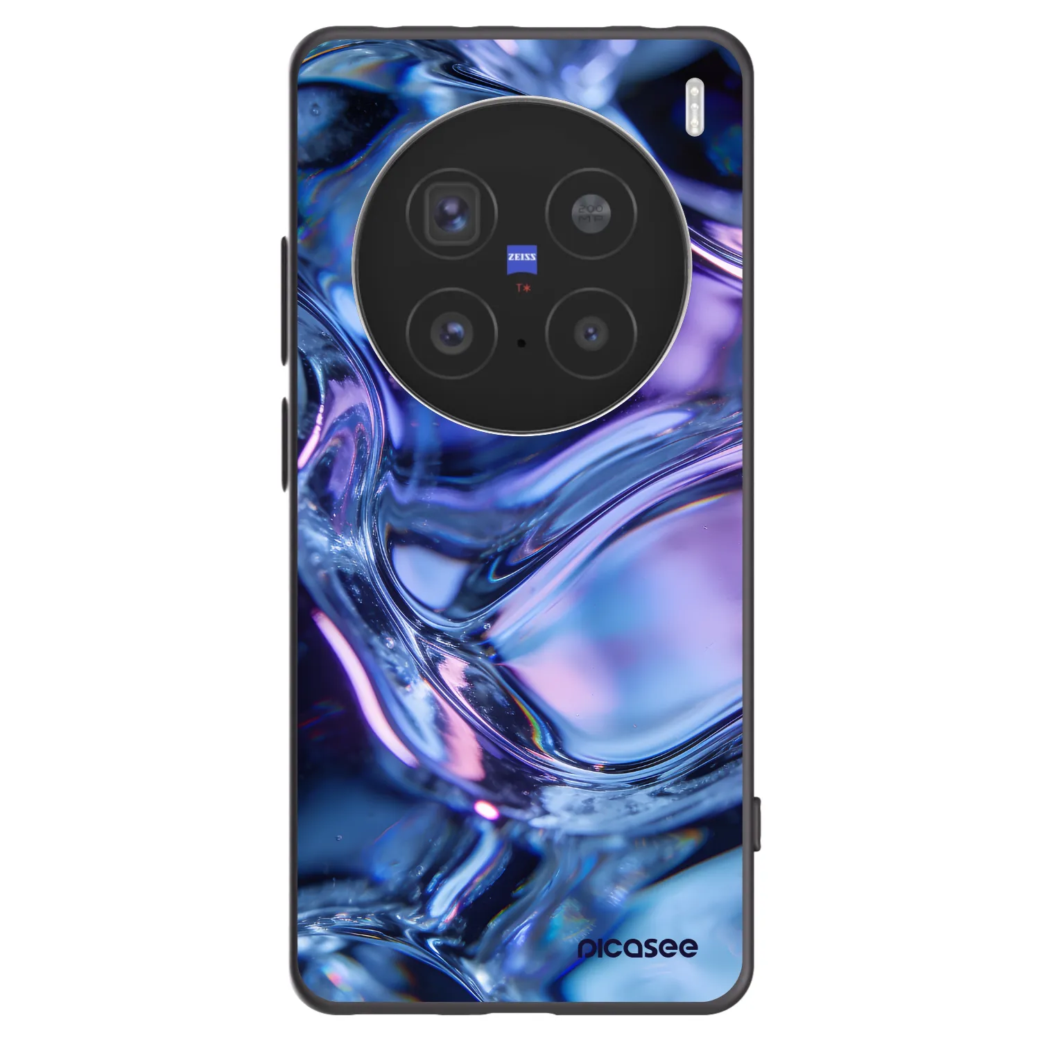 Picasee Μαύρη θήκη σιλικόνης για Vivo X200 Pro - Iris liquid