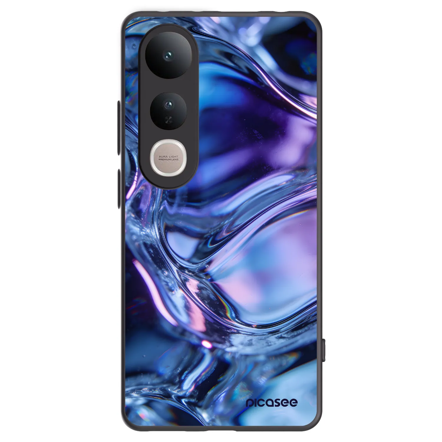 Picasee Μαύρη θήκη σιλικόνης για Vivo V50 Lite 5G - Iris liquid