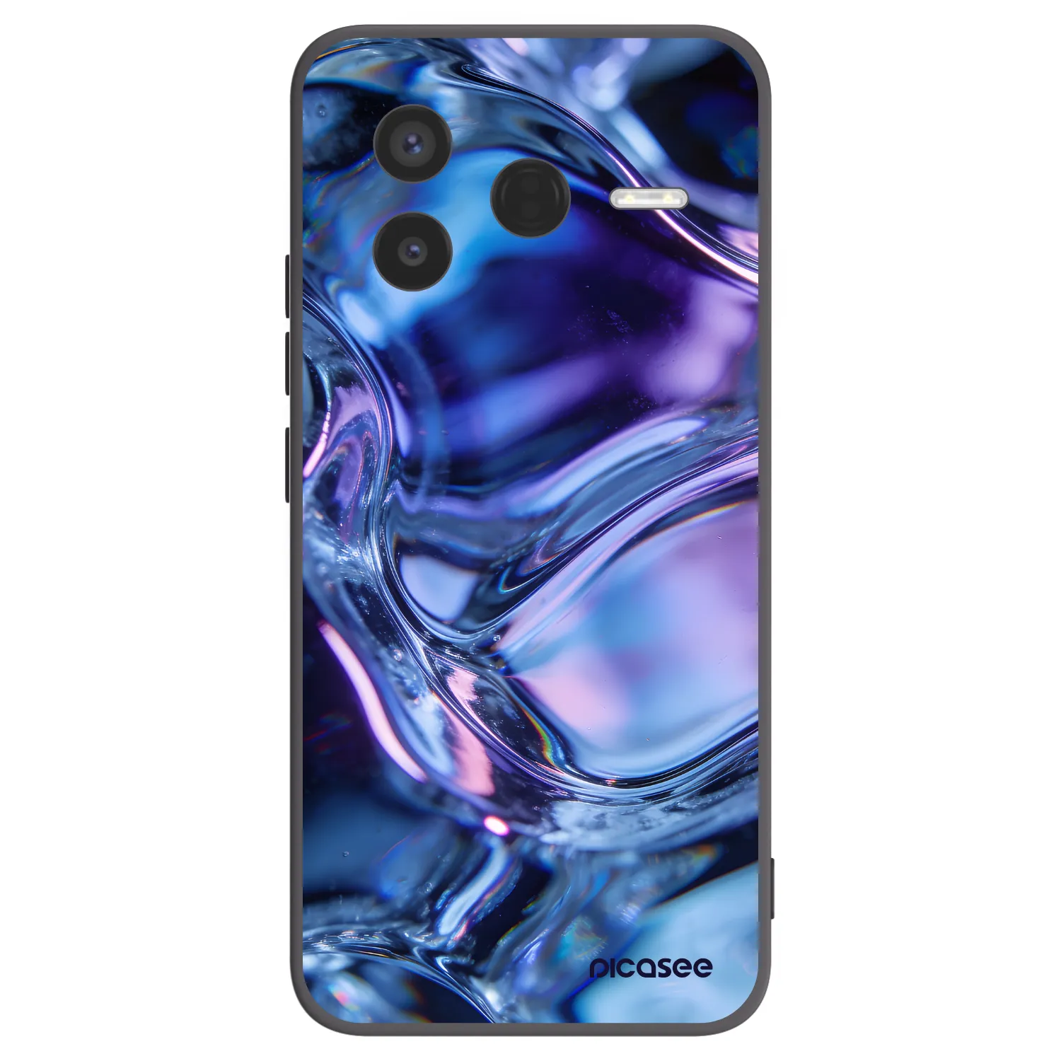 Picasee Μαύρη θήκη σιλικόνης για Xiaomi Poco F7 Pro 5G - Iris liquid