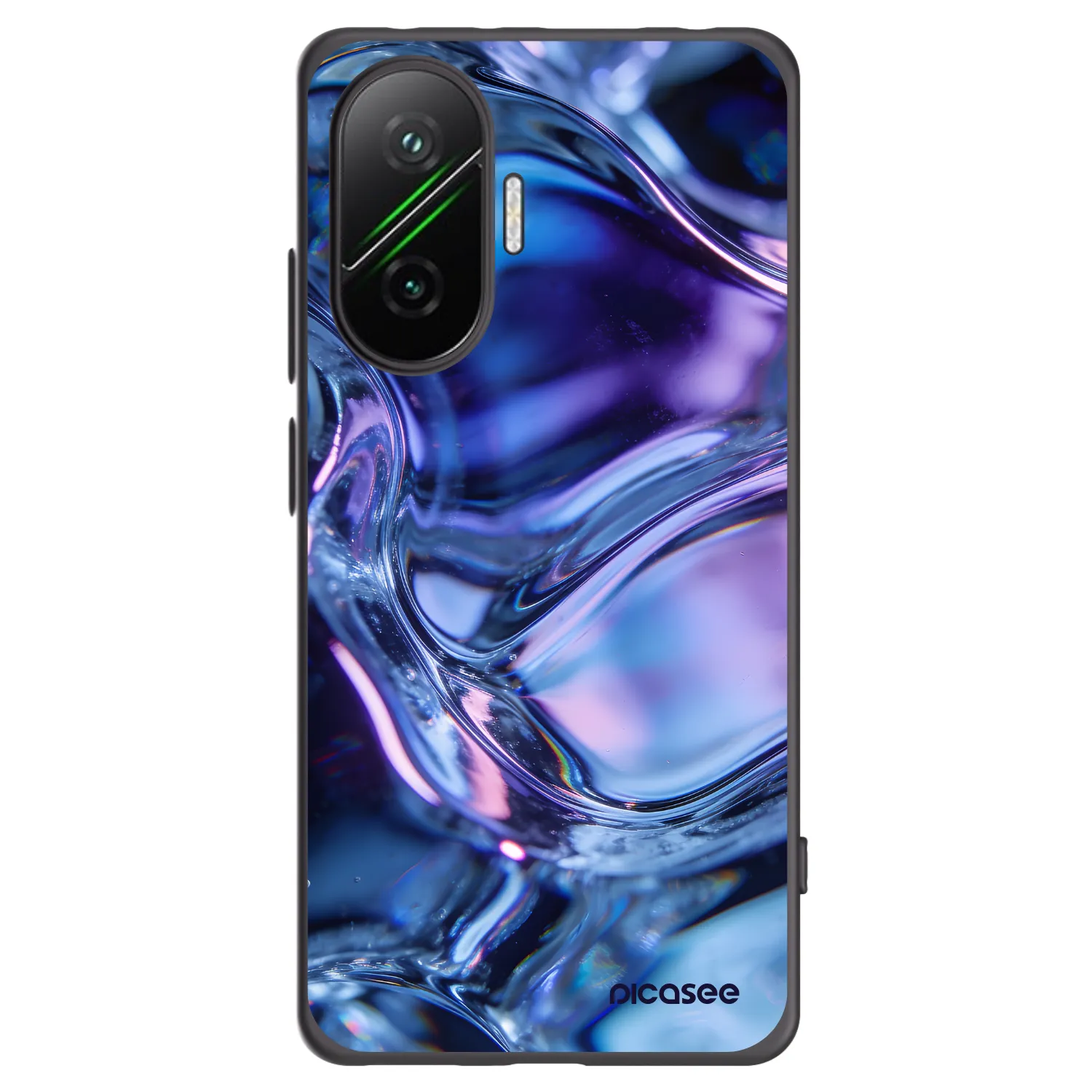 Picasee Μαύρη θήκη σιλικόνης για Xiaomi Poco F7 5G - Iris liquid