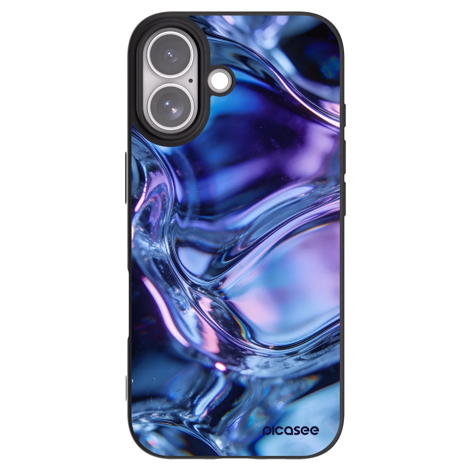 Picasee Μαύρη θήκη σιλικόνης για Apple iPhone 17 - Iris liquid