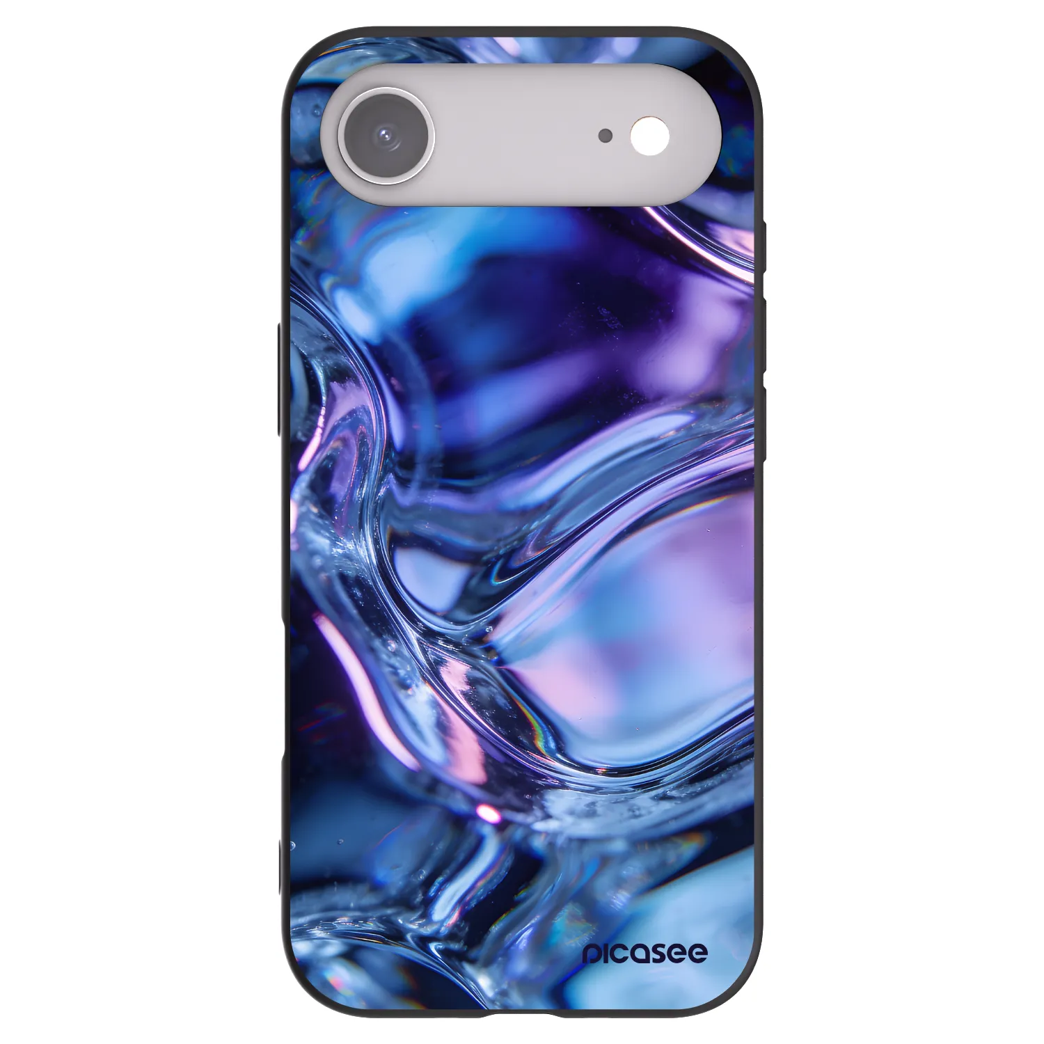 Picasee Μαύρη θήκη σιλικόνης για Apple iPhone Air - Iris liquid