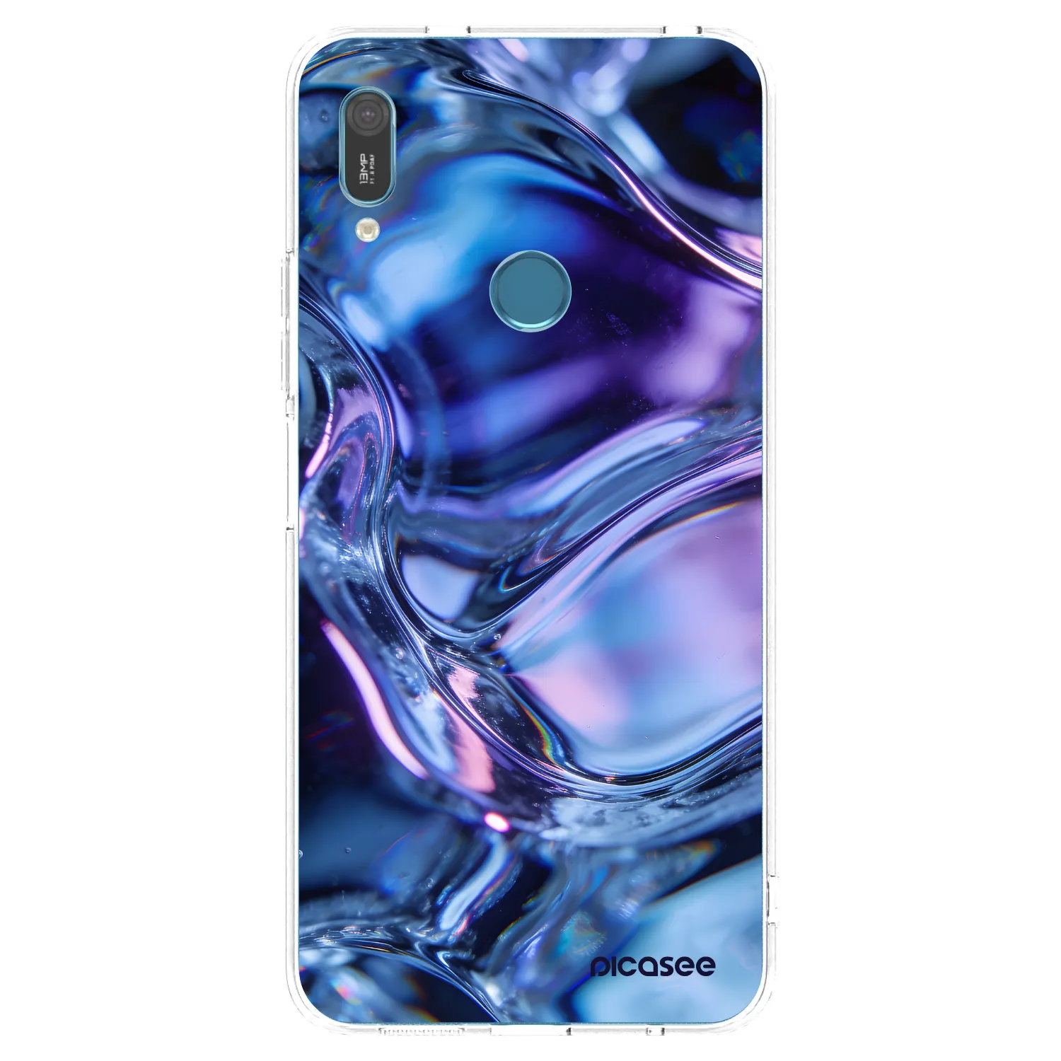 Picasee διαφανής θήκη σιλικόνης Huawei Y6 2019 - Iris liquid