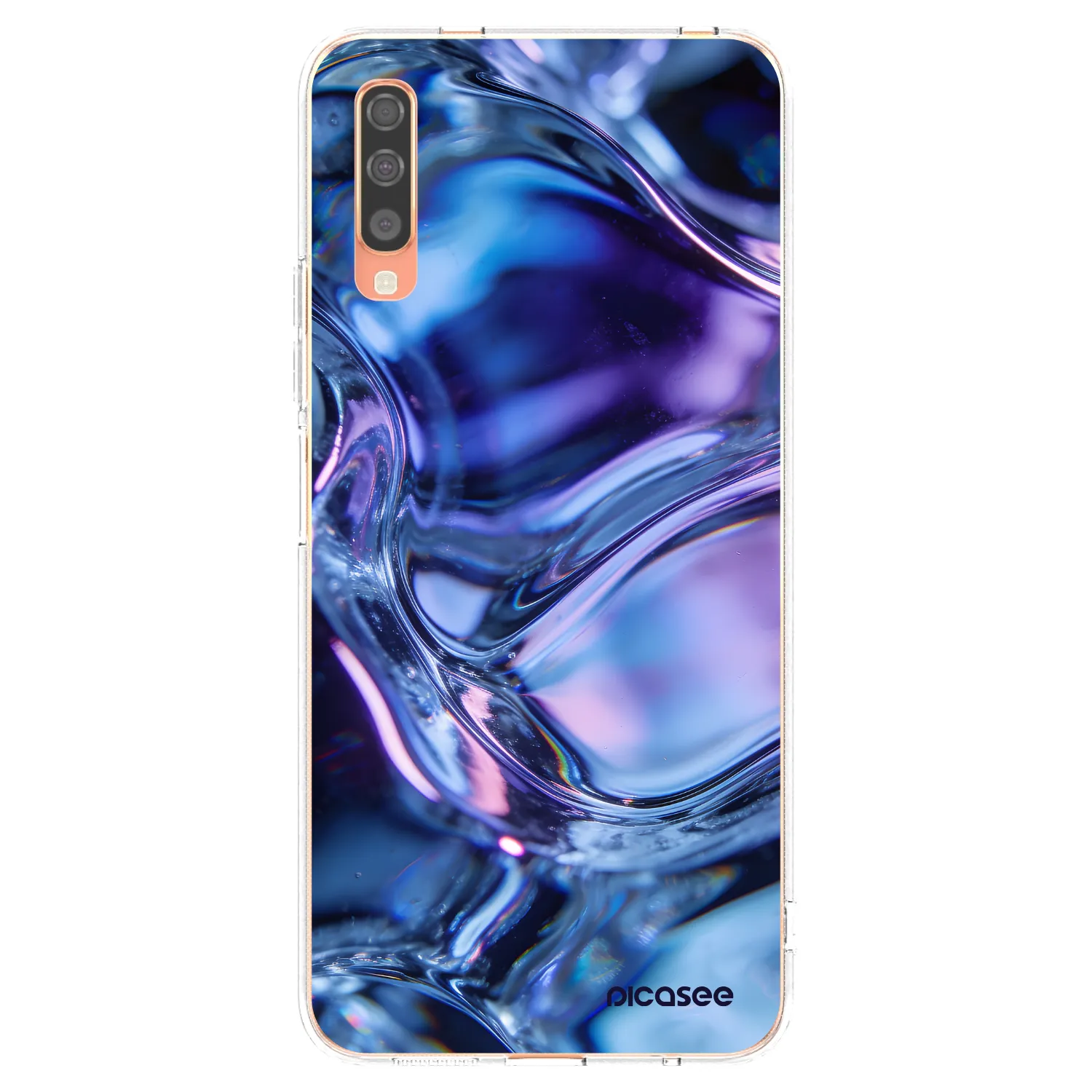 Picasee διαφανής θήκη σιλικόνης Samsung Galaxy A70 A705F - Iris liquid