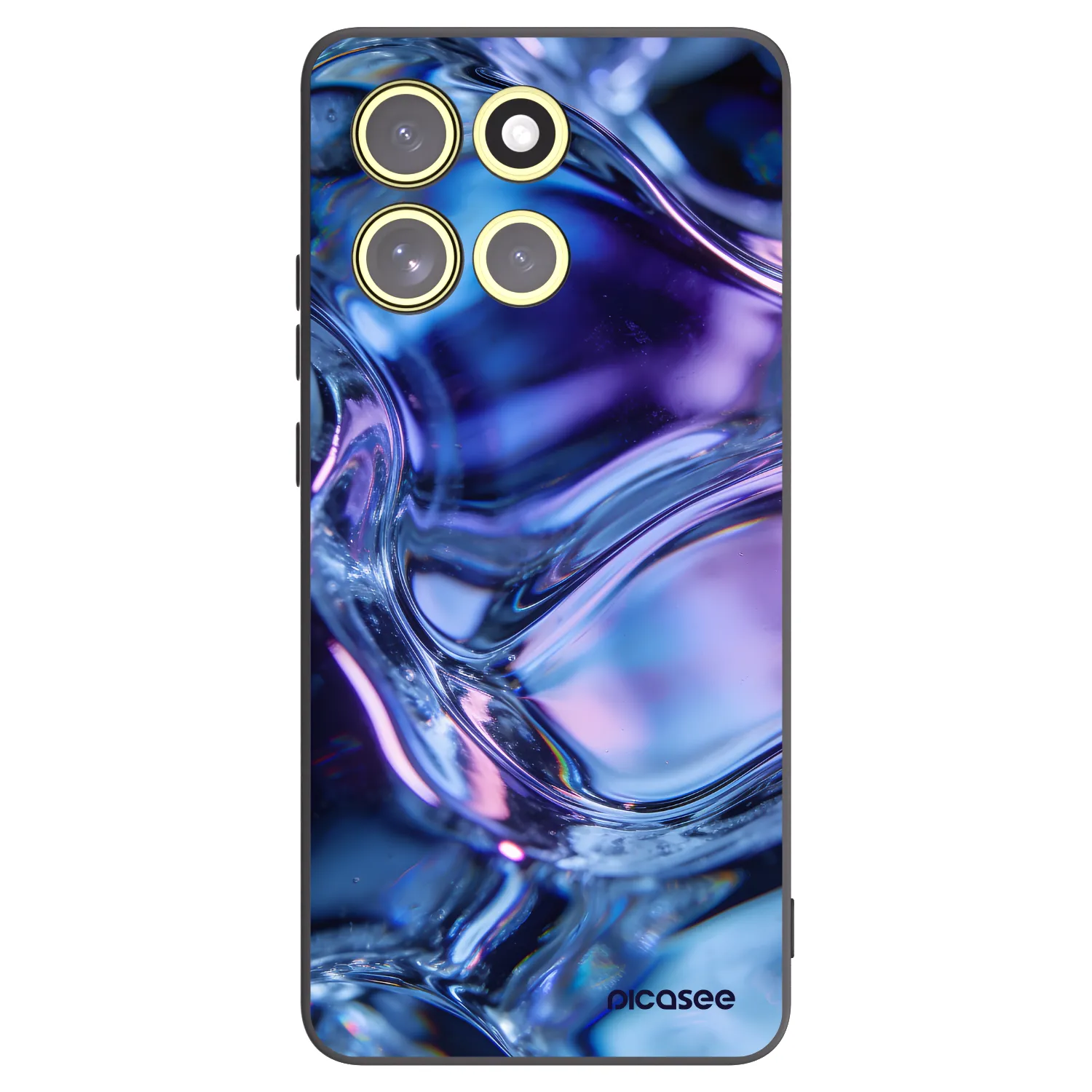 Picasee Μαύρη θήκη σιλικόνης για Motorola Moto G86 5G - Iris liquid