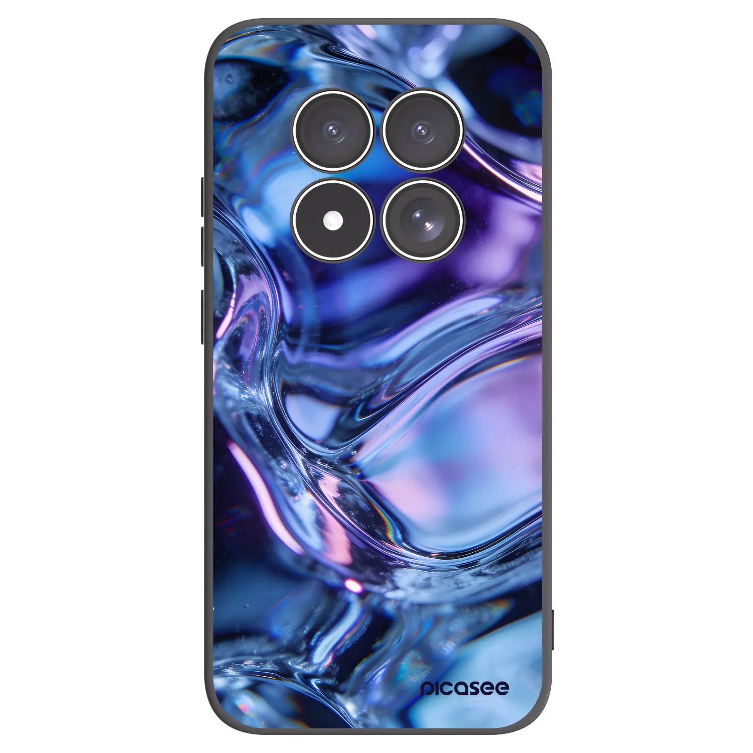 Picasee Μαύρη θήκη σιλικόνης για Xiaomi Redmi Note 15 Pro 4G - Iris liquid