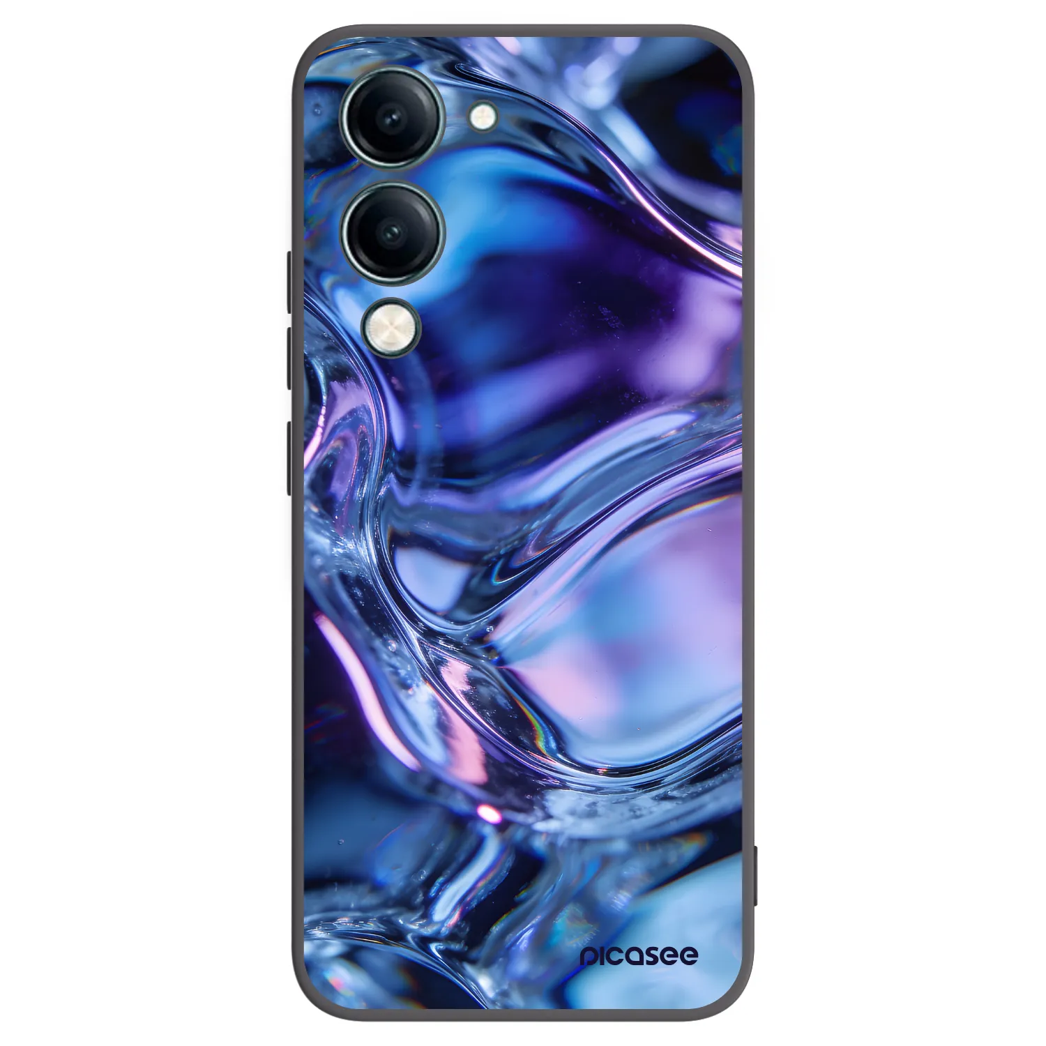 Picasee Μαύρη θήκη σιλικόνης για Vivo Y29s 5G - Iris liquid