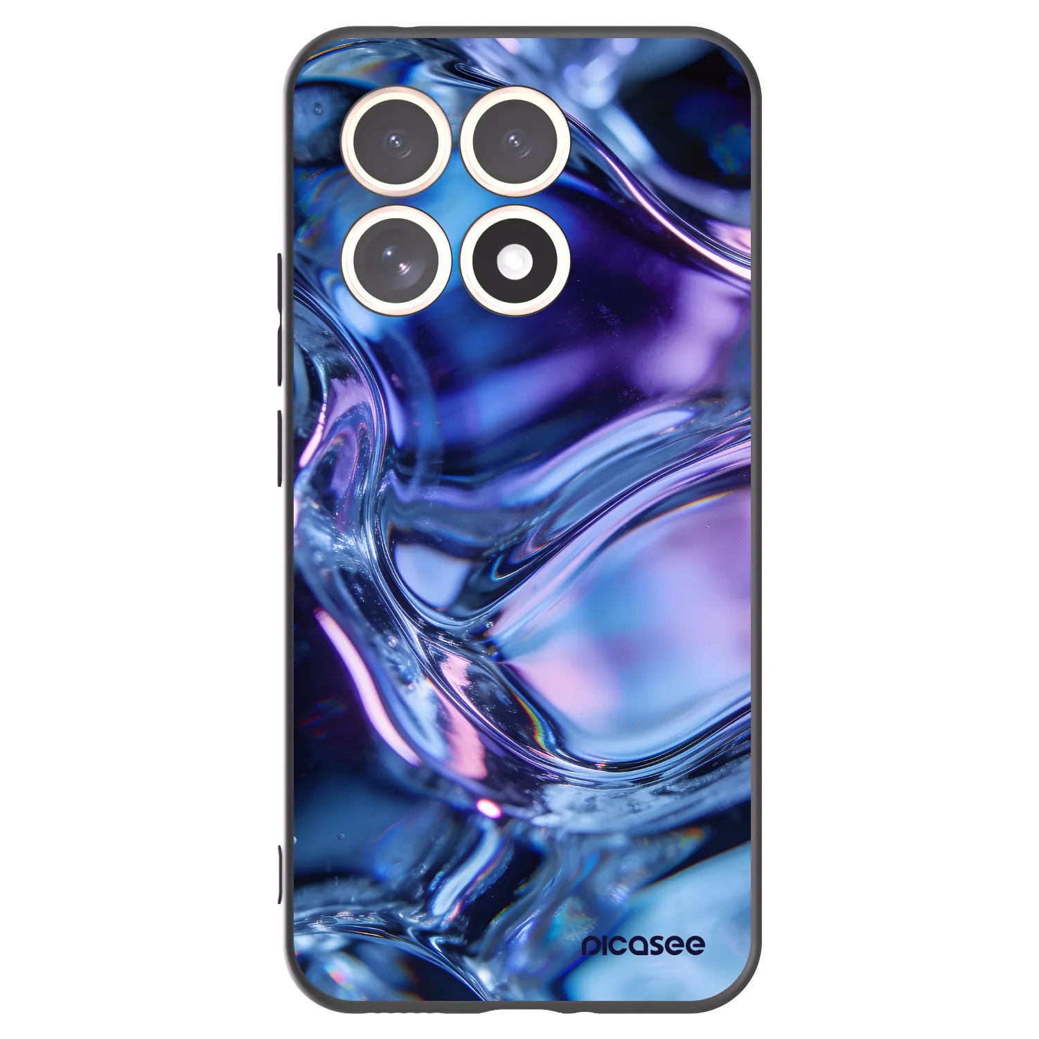 Picasee Μαύρη θήκη σιλικόνης για Xiaomi 15T - Iris liquid