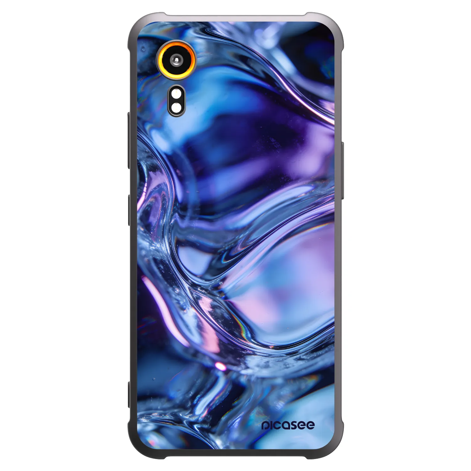 Picasee Μαύρη θήκη σιλικόνης για Samsung Galaxy XCover 7 - Iris liquid