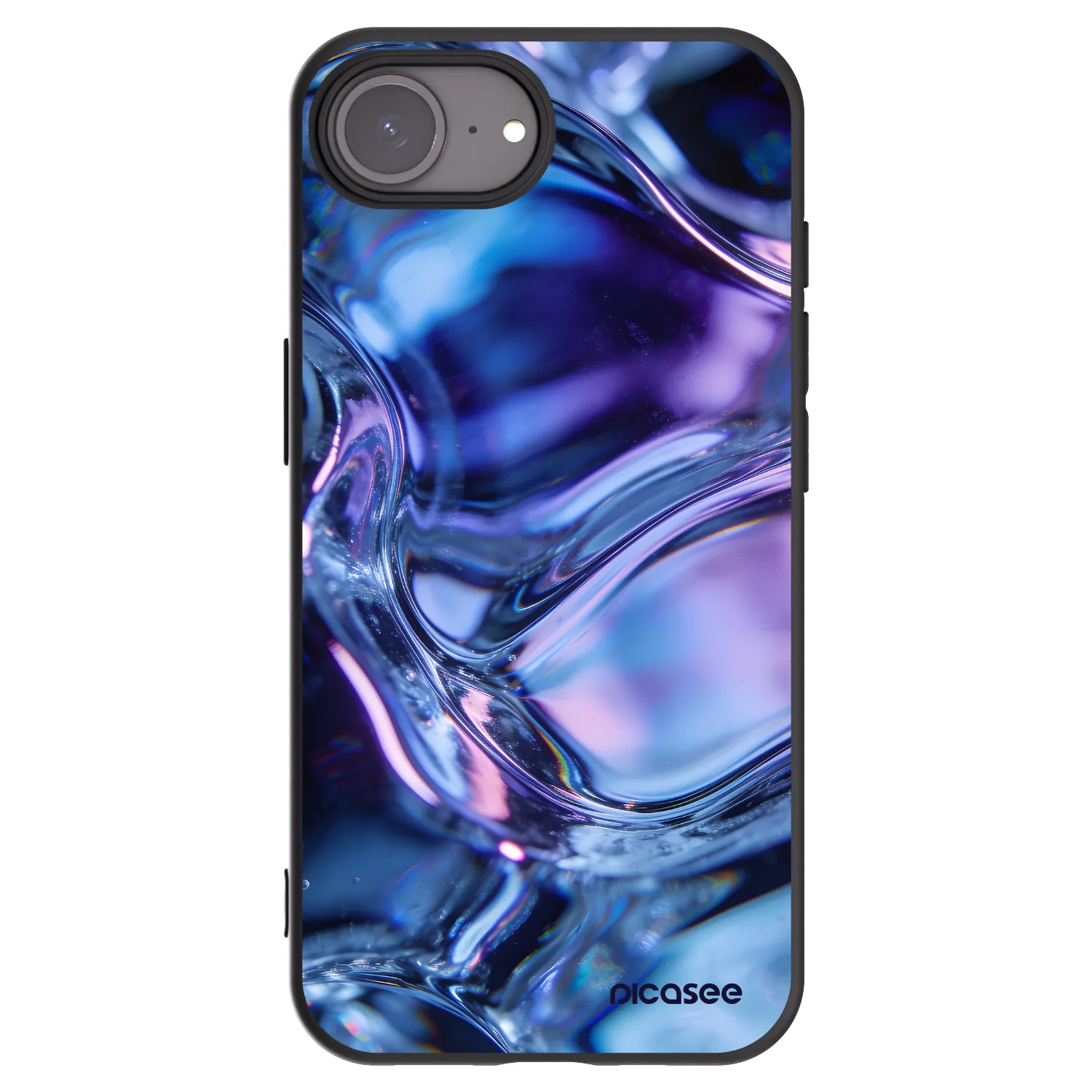 Picasee Μαύρη θήκη σιλικόνης για Apple iPhone 17e - Iris liquid