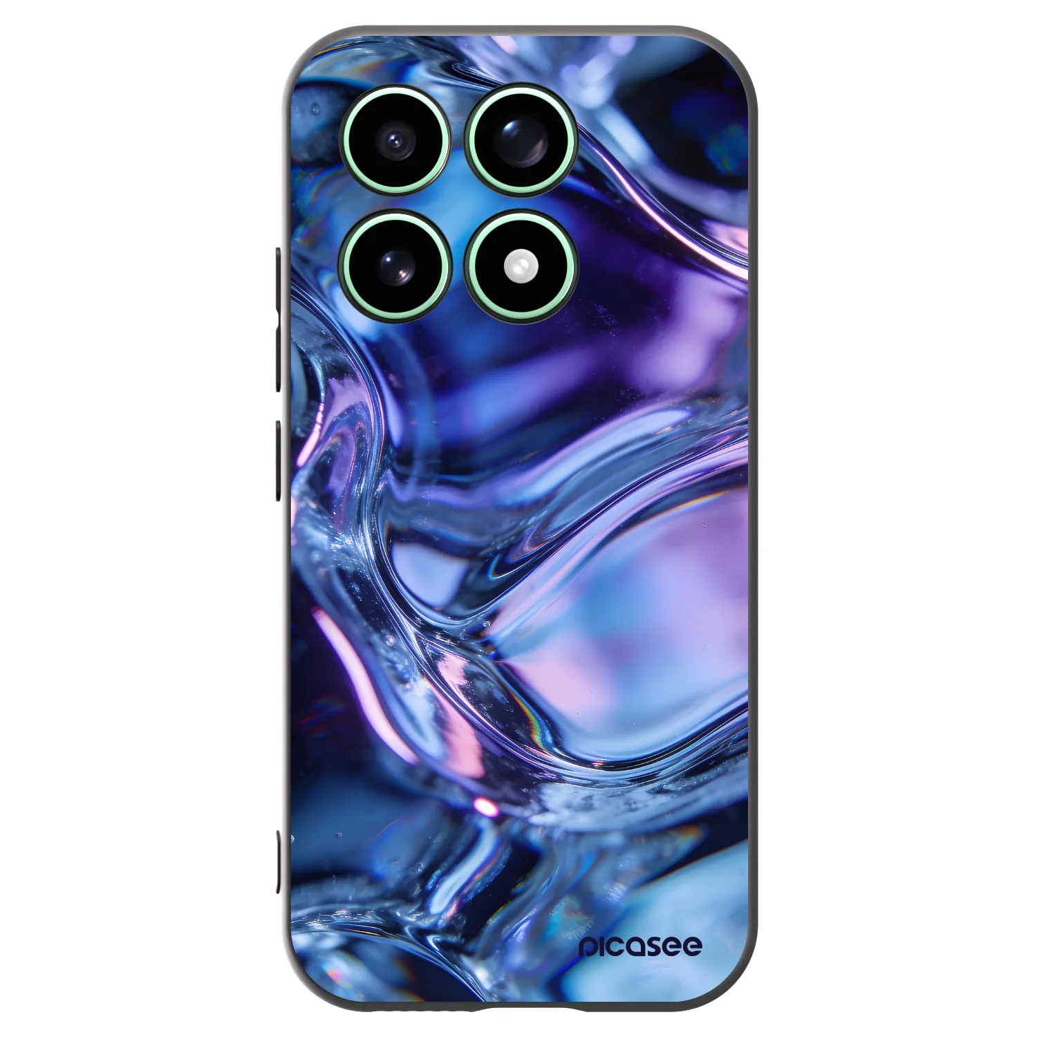 Picasee Μαύρη θήκη σιλικόνης για Xiaomi 17 - Iris liquid