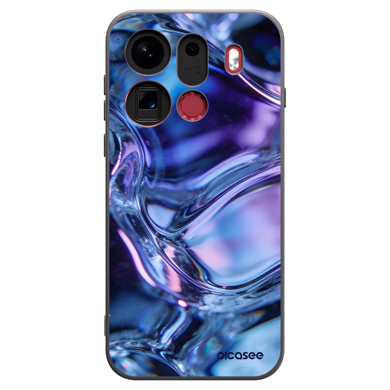 Picasee Μαύρη θήκη σιλικόνης για OPPO Find X9 Pro - Iris liquid